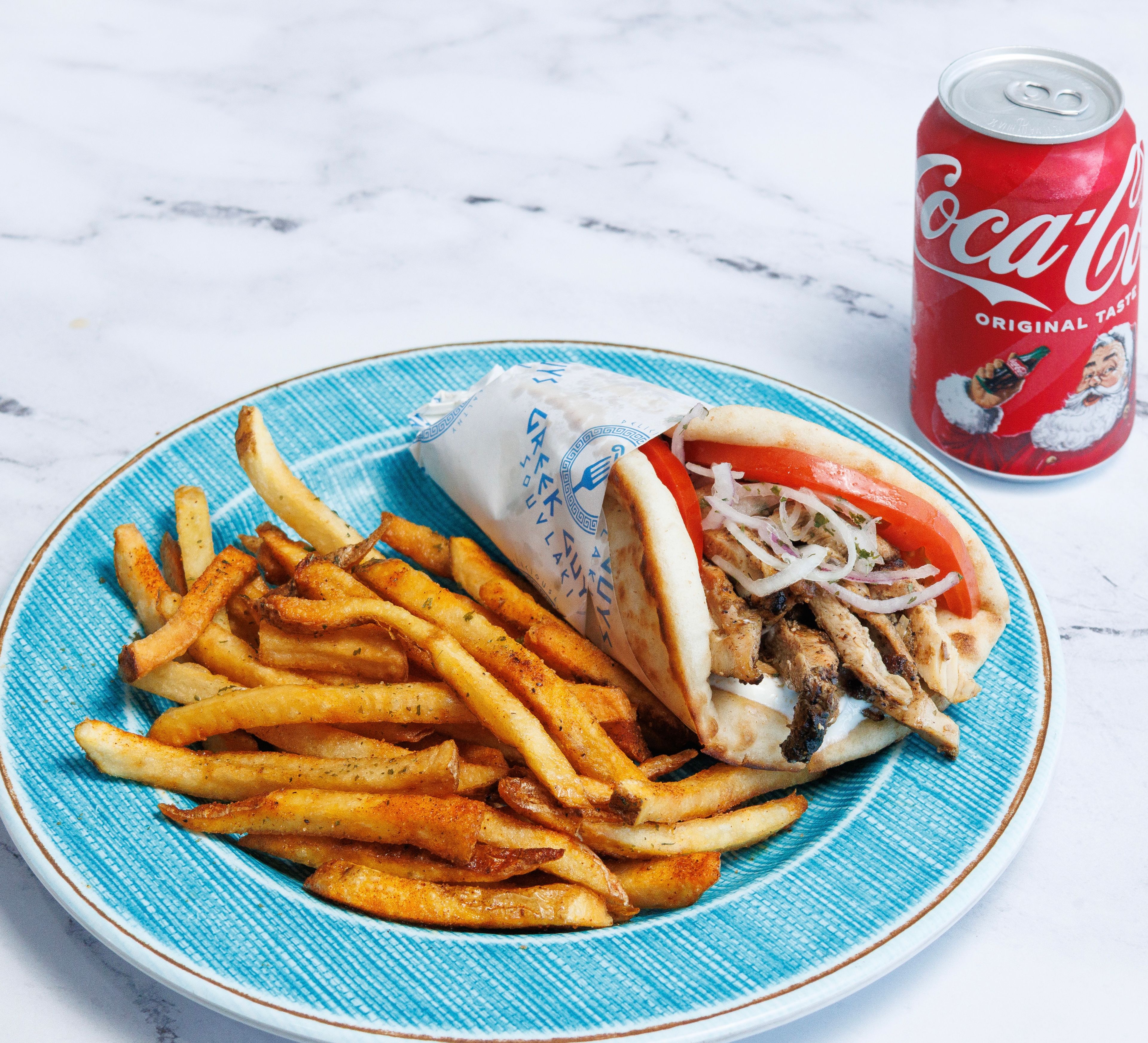 CHICKEN GYRO PITA COMBO.