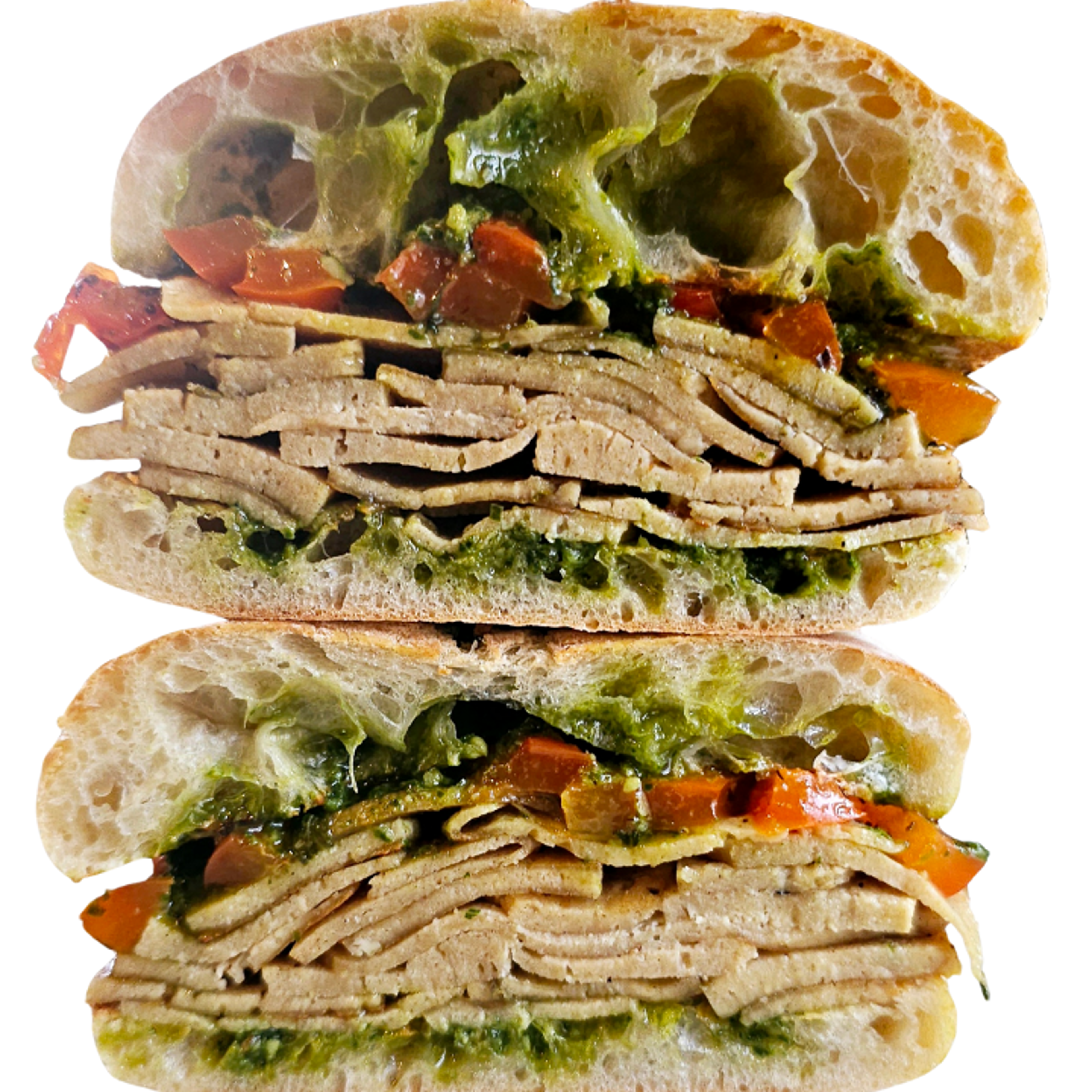CHICKEN PESTO SANDWICH.