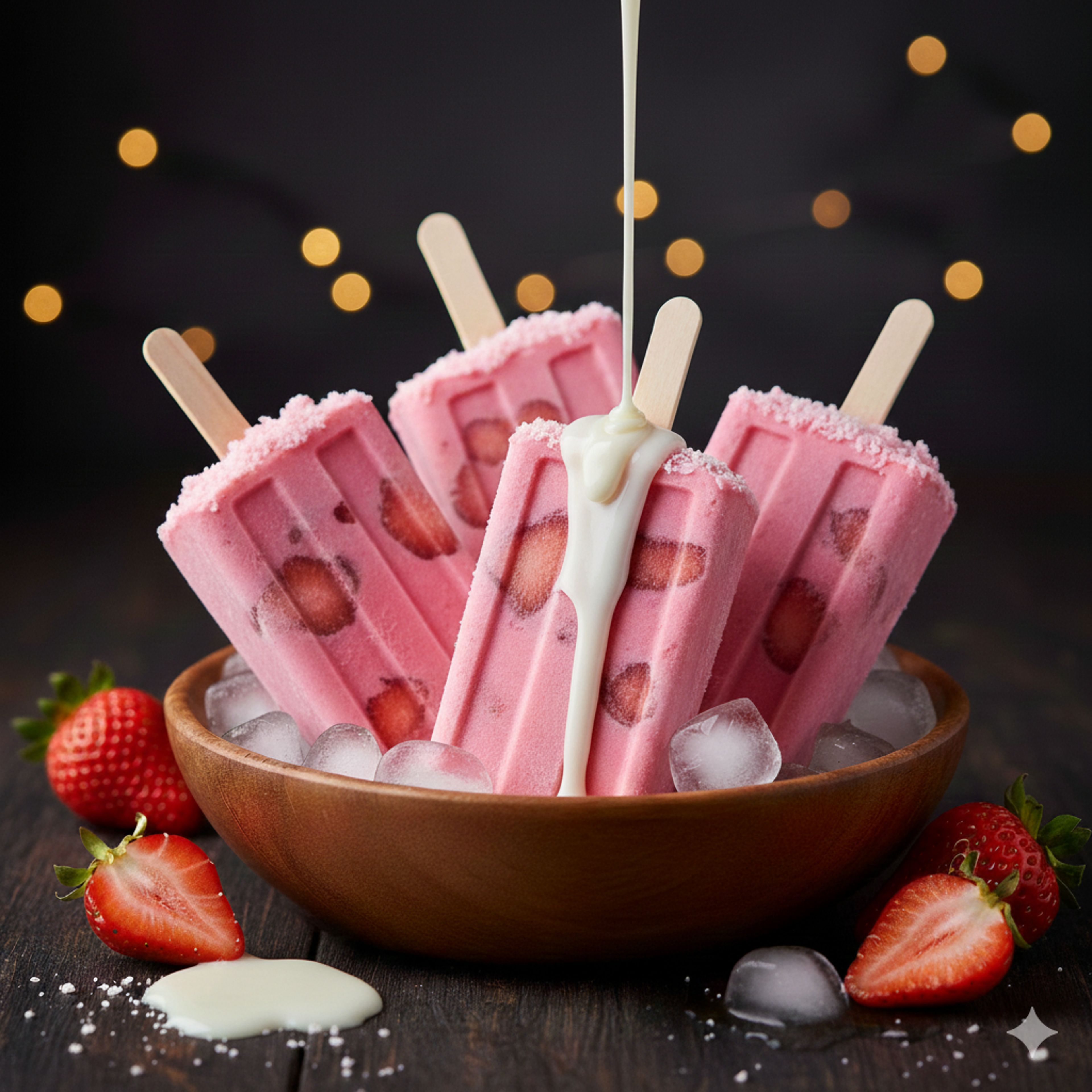 Paleta Fresa c/ leche.