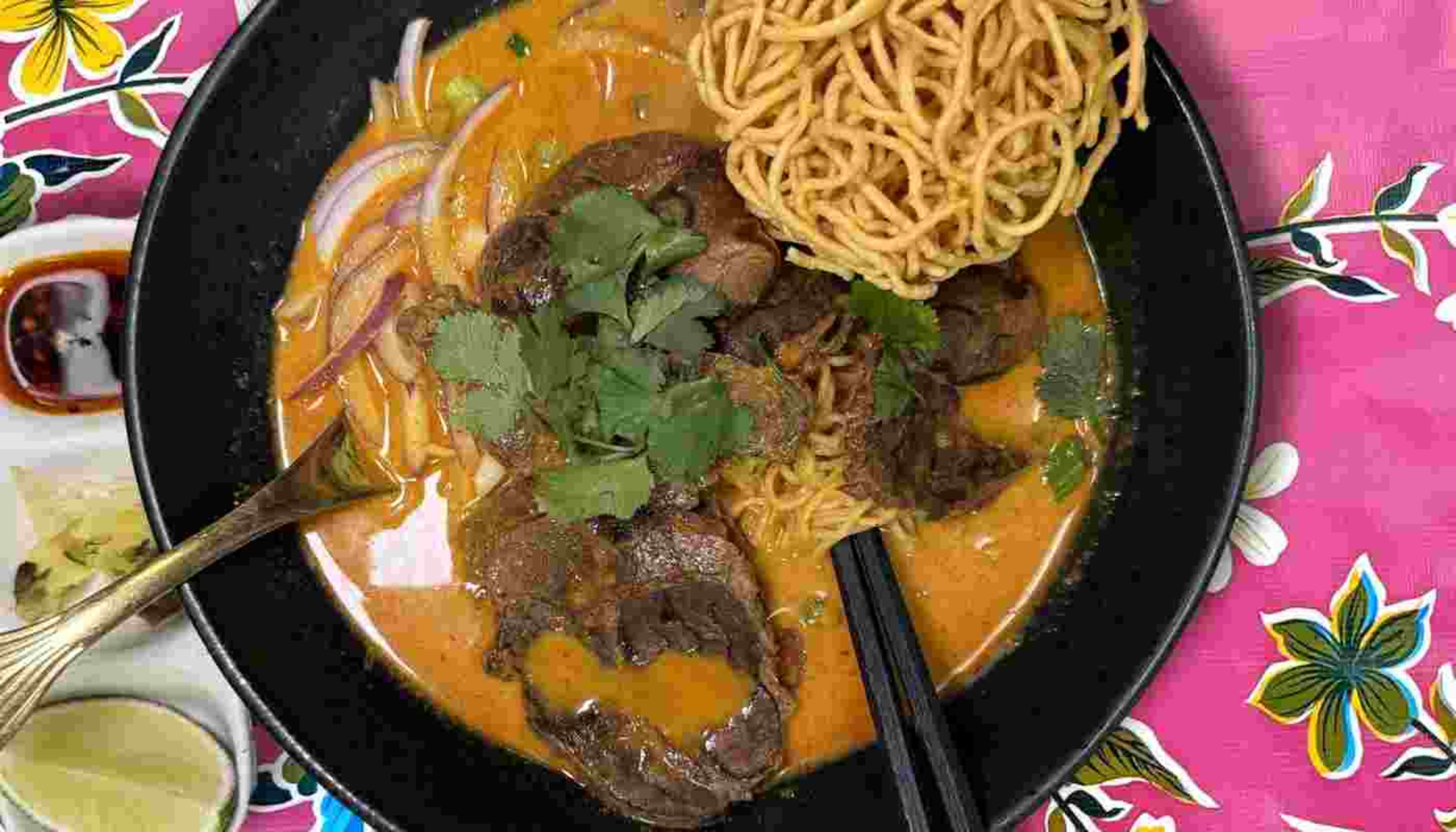 KHAO SOI BEEF (Braised Beef Shank)( Highly recommend).