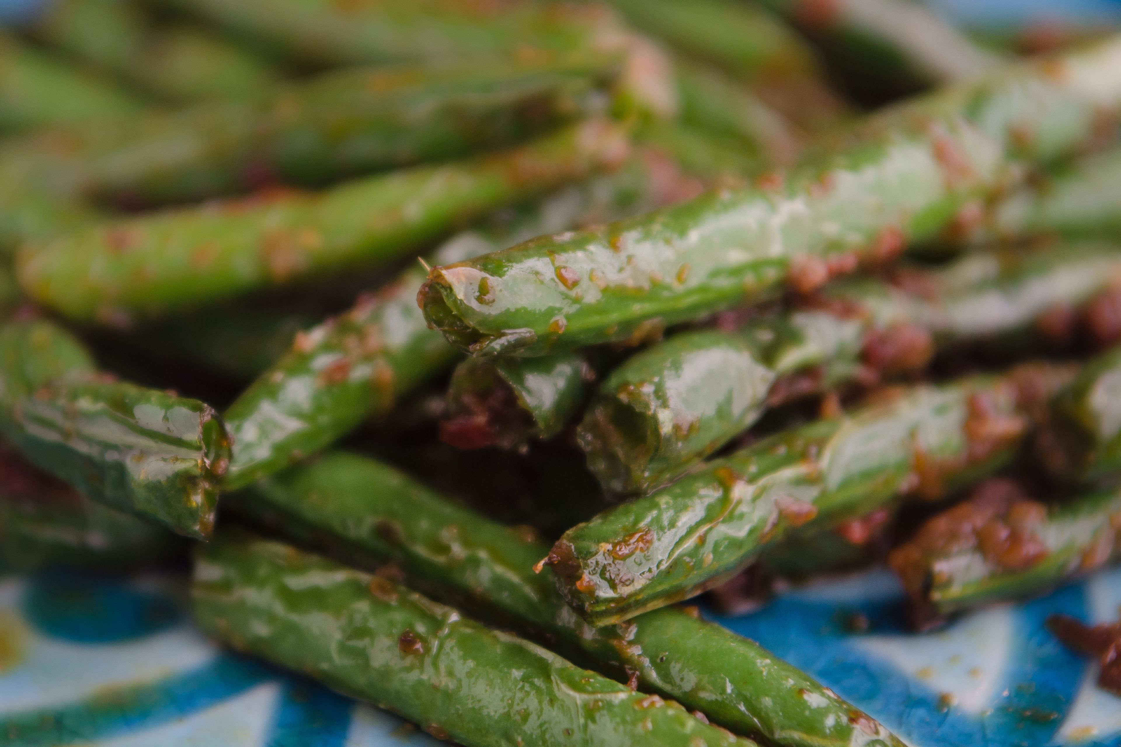Meal Plan String Beans Rice Plate.