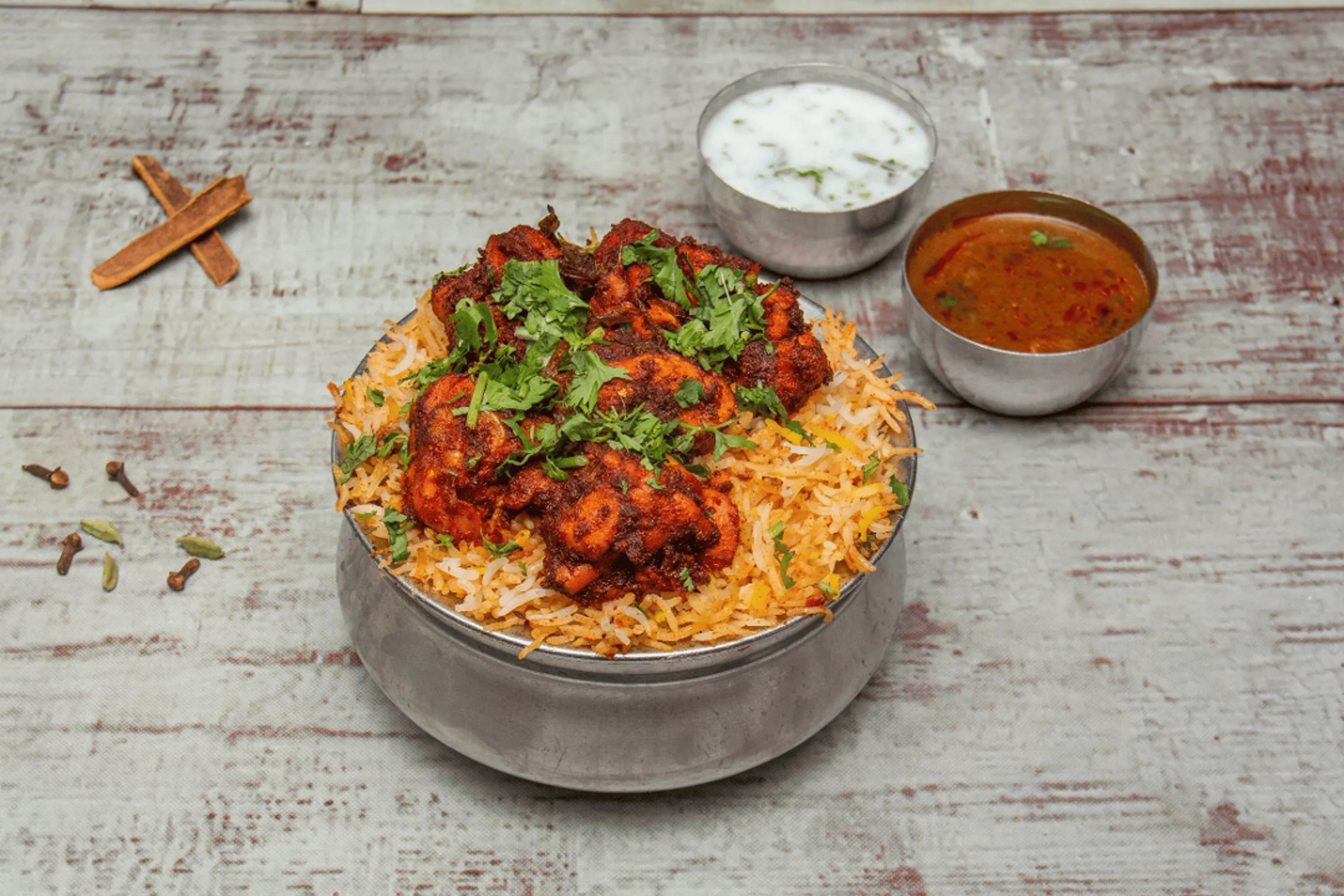 Chef Special Chicken Fry Piece Biryani.