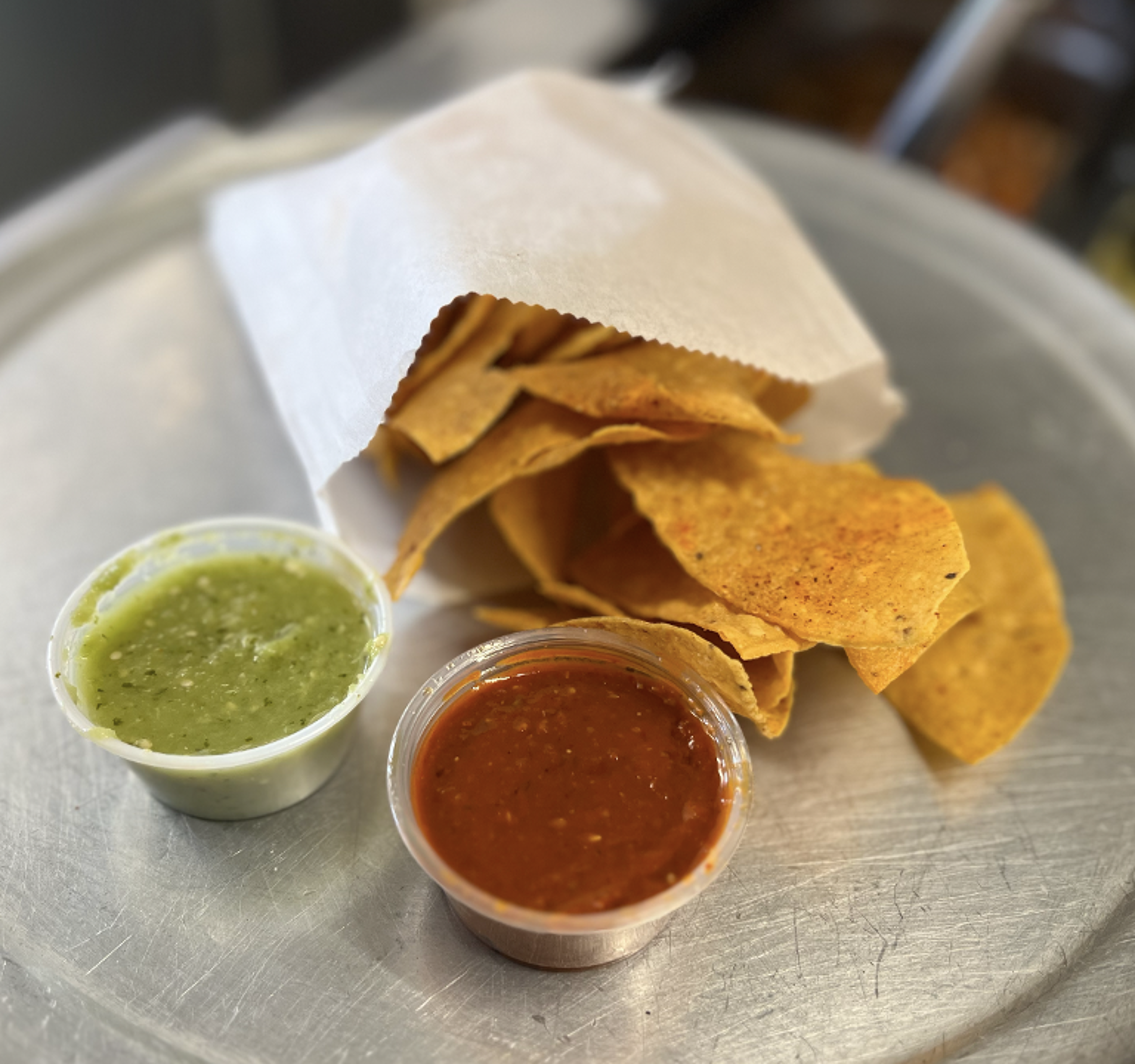 2 Salsas & Tortilla Chips.