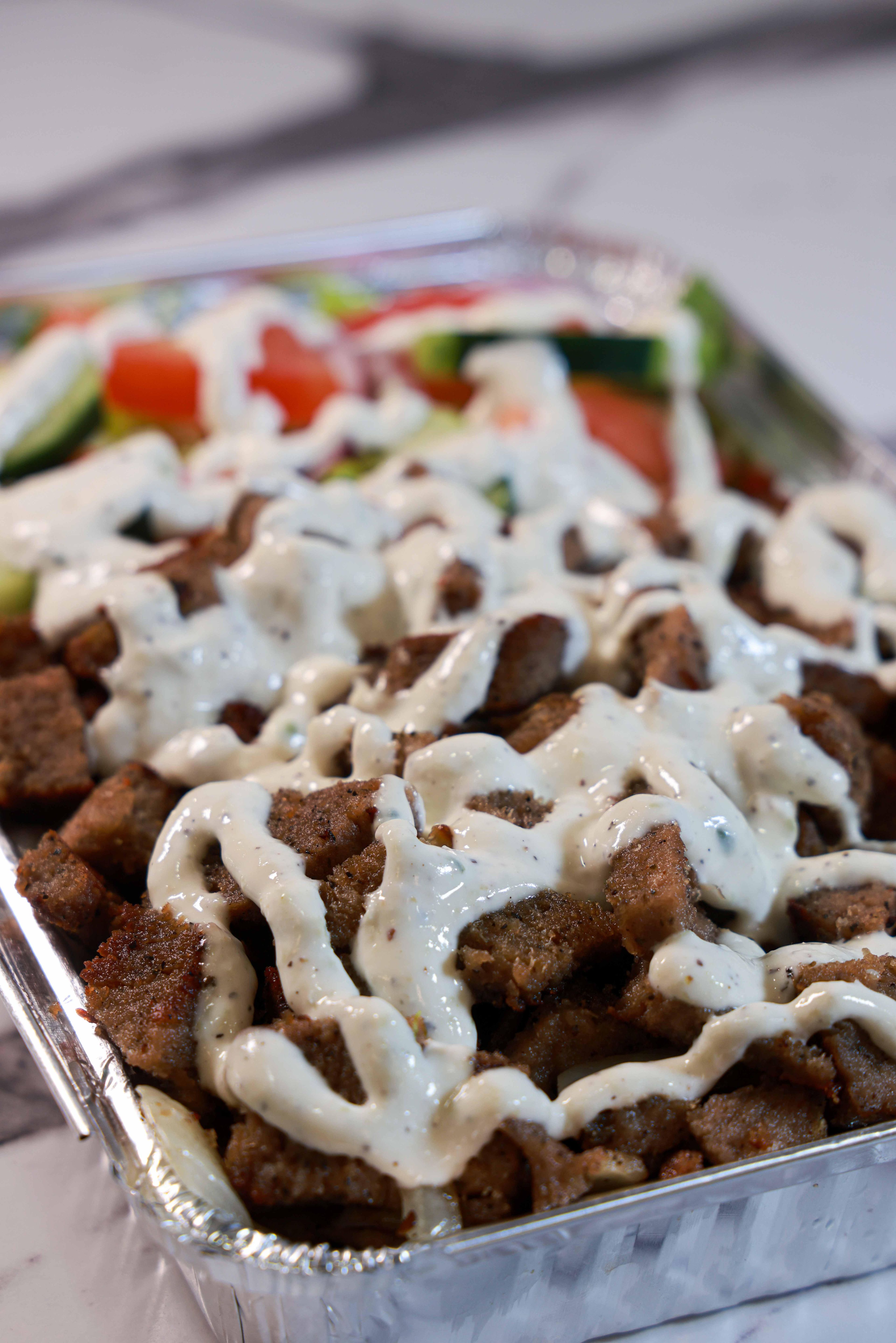 Lamb/Beef Gyro Bowl.