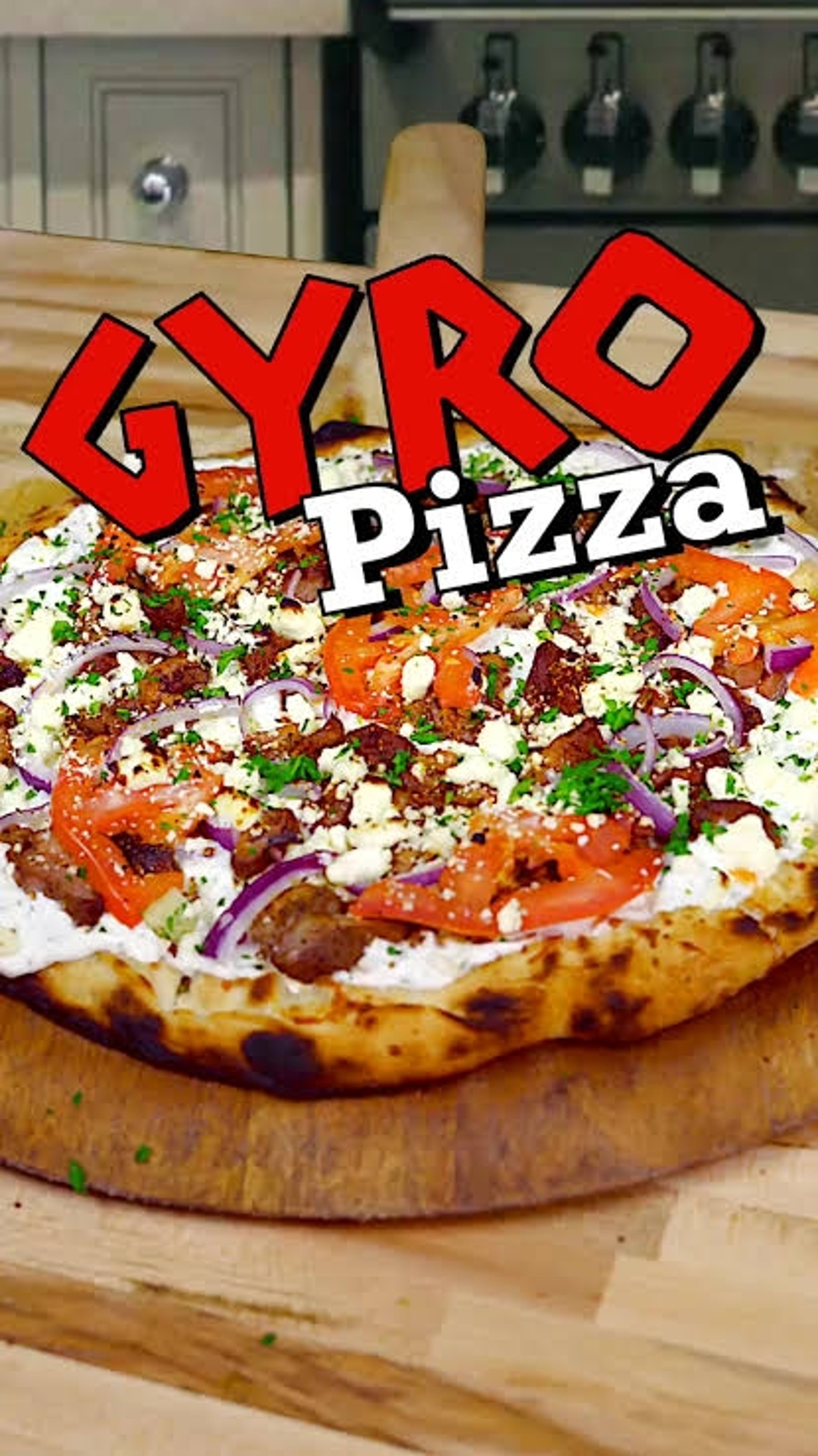 16 Lamb Gyro Pizza.