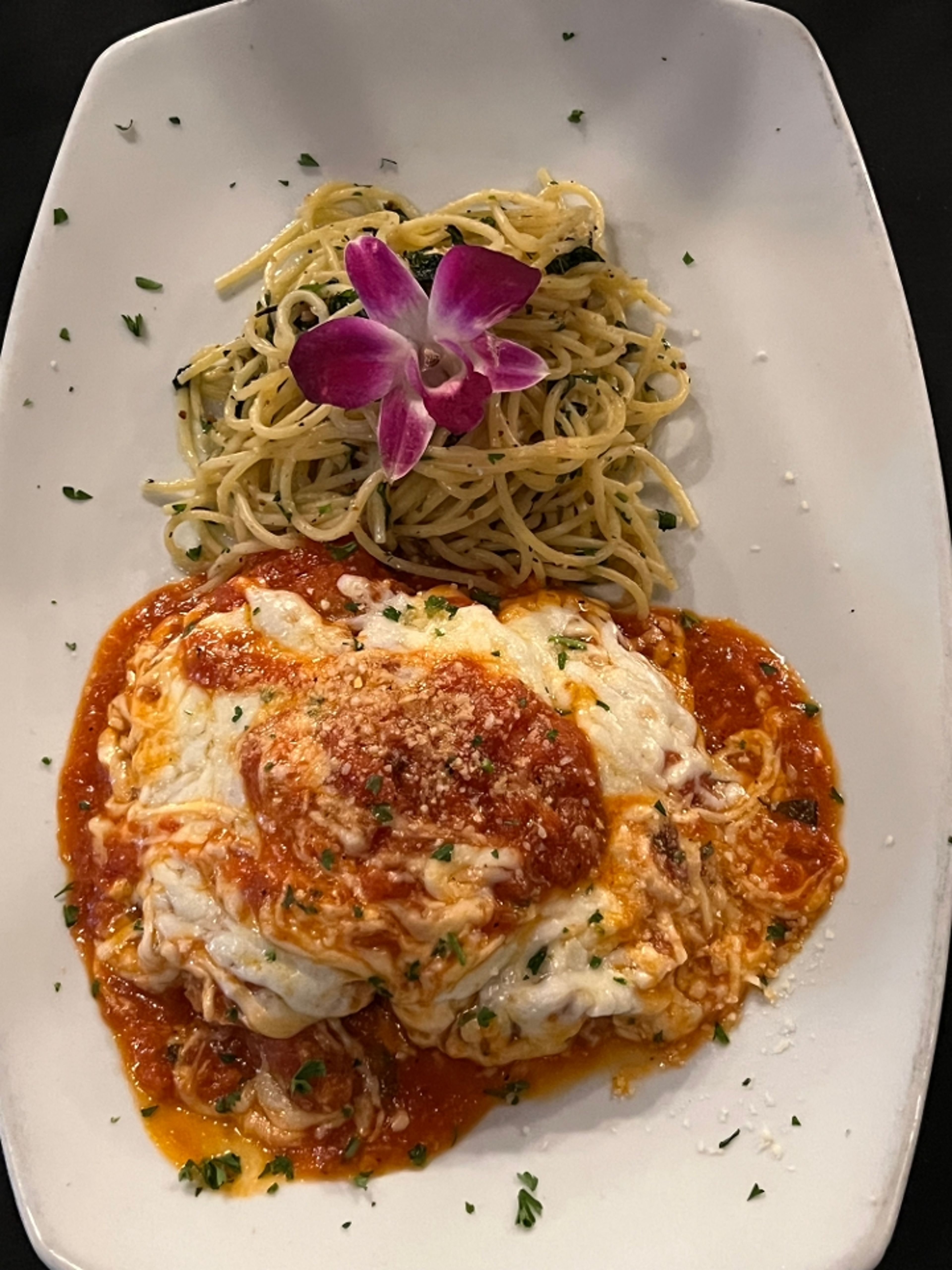 Eggplant Parmegiana.