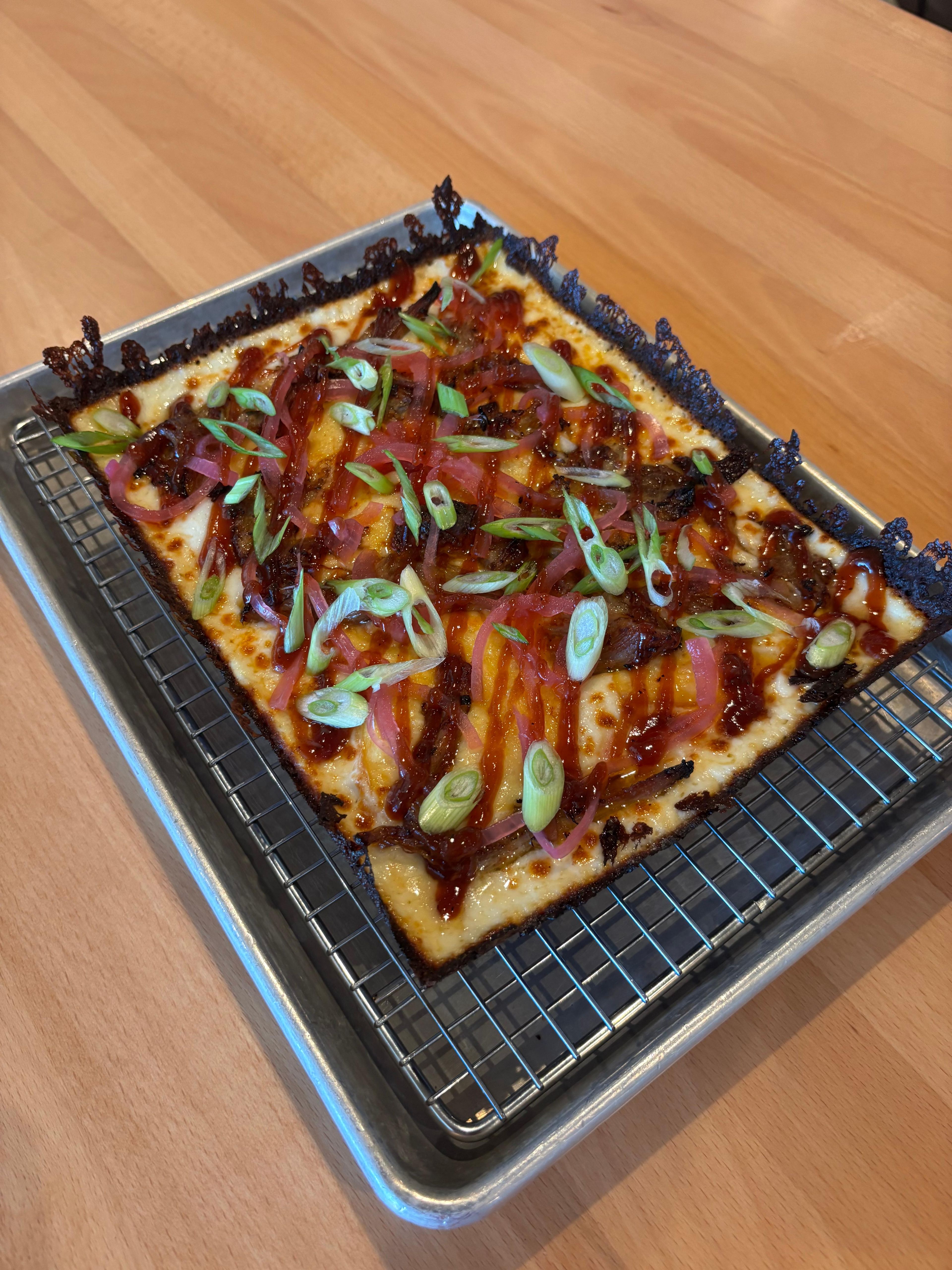 BBQ Pork Pizza.