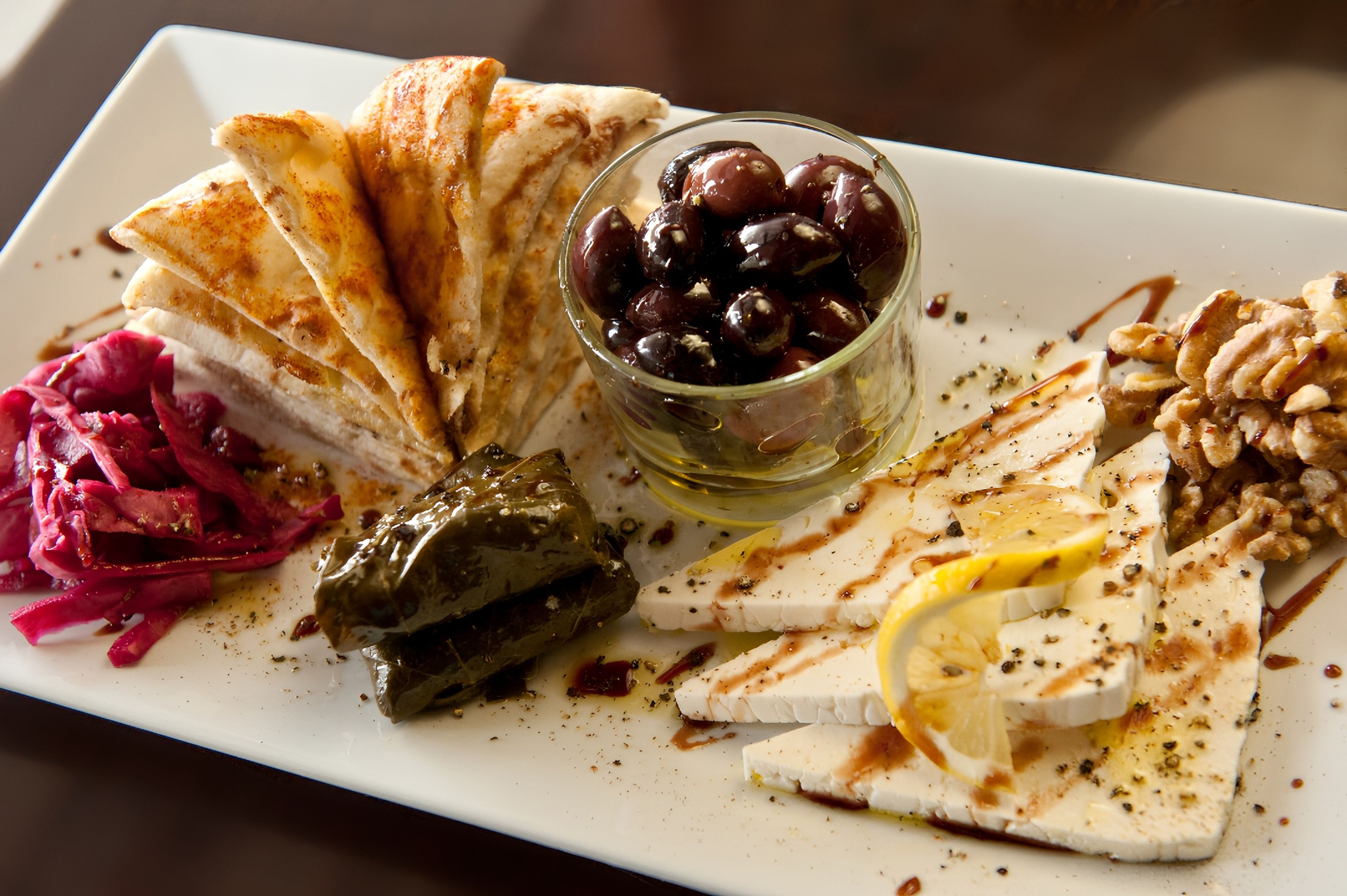 FETA, OLIVES & PITA BREAD