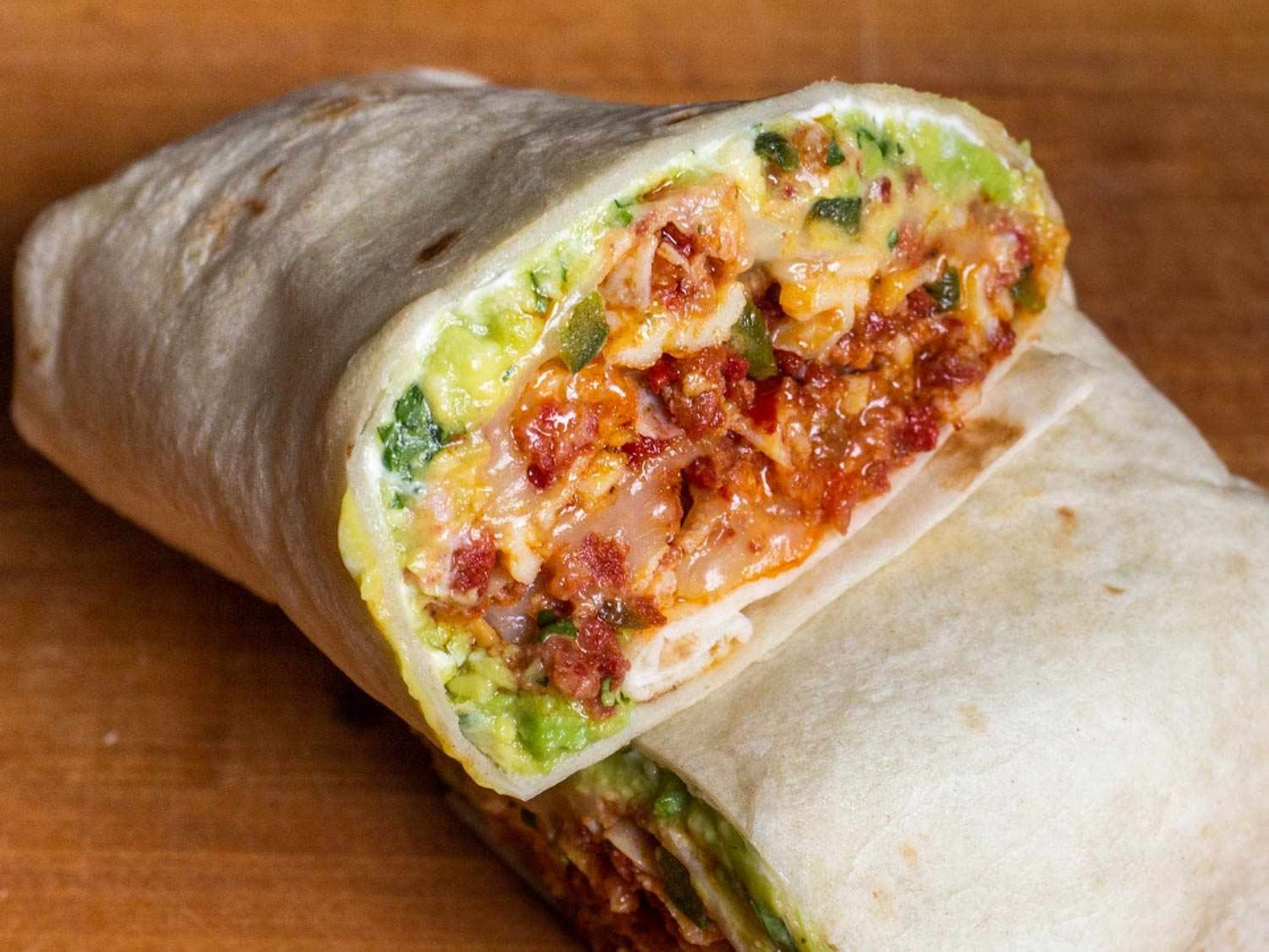 Spicy Breakfast Burrito.