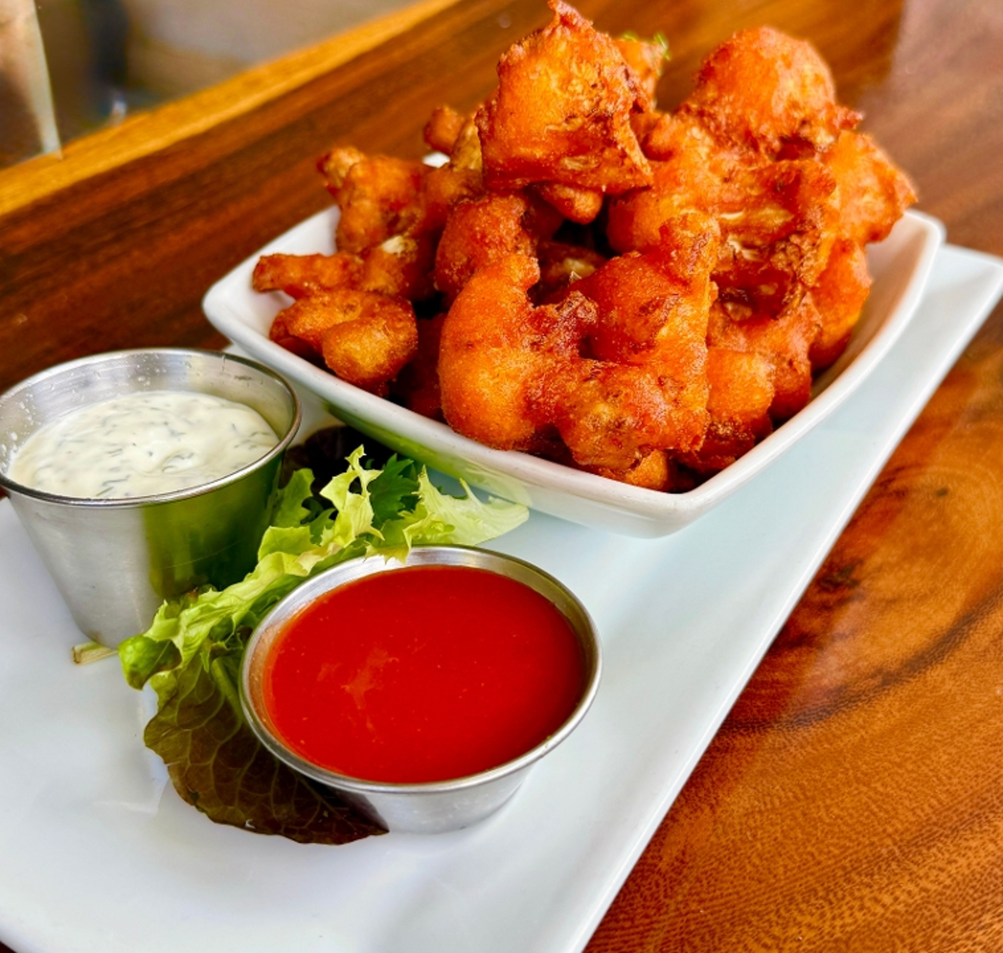 Crispy Buffalo Cauliflower.