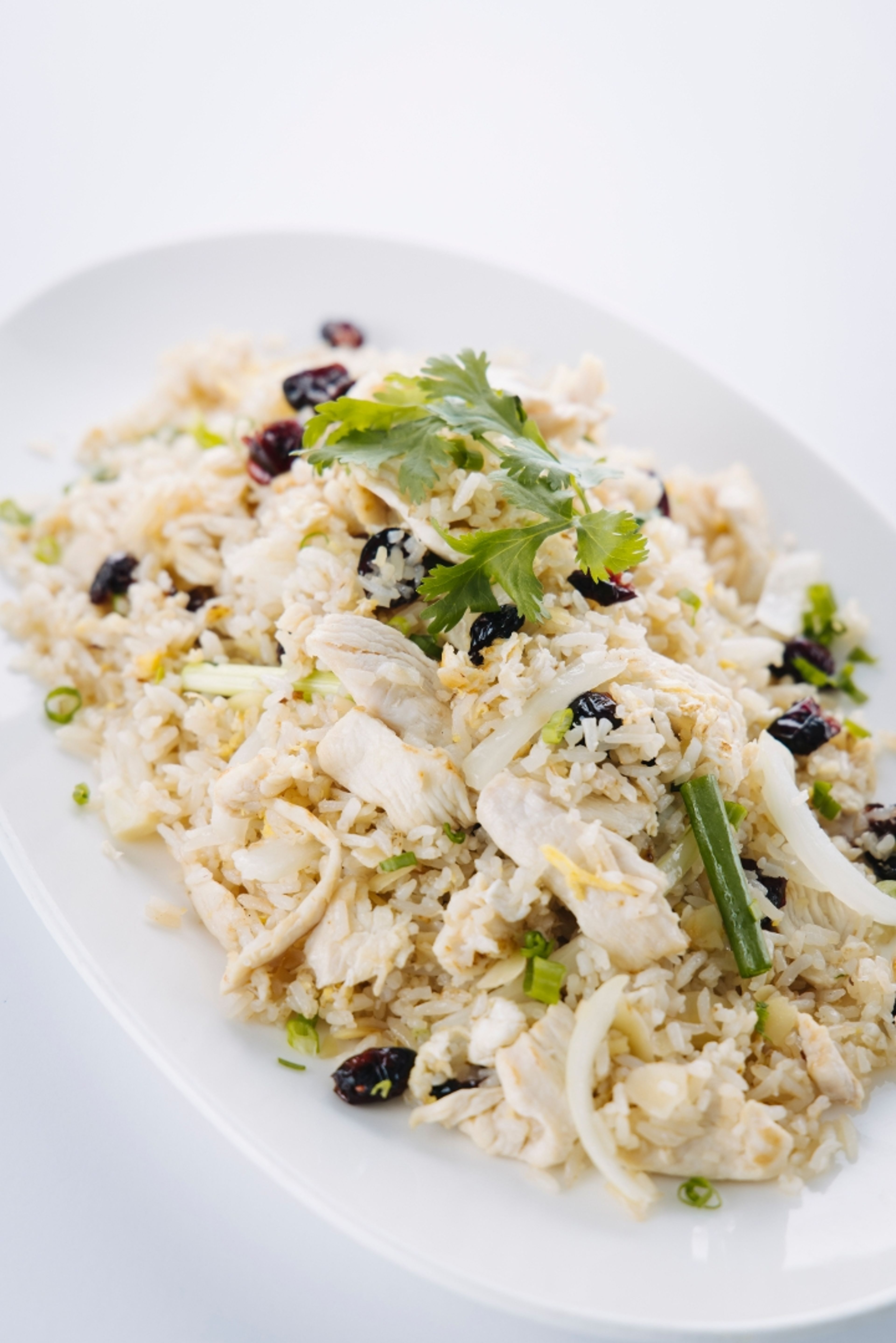 Almond Cranberry Fried Rice Chicken.