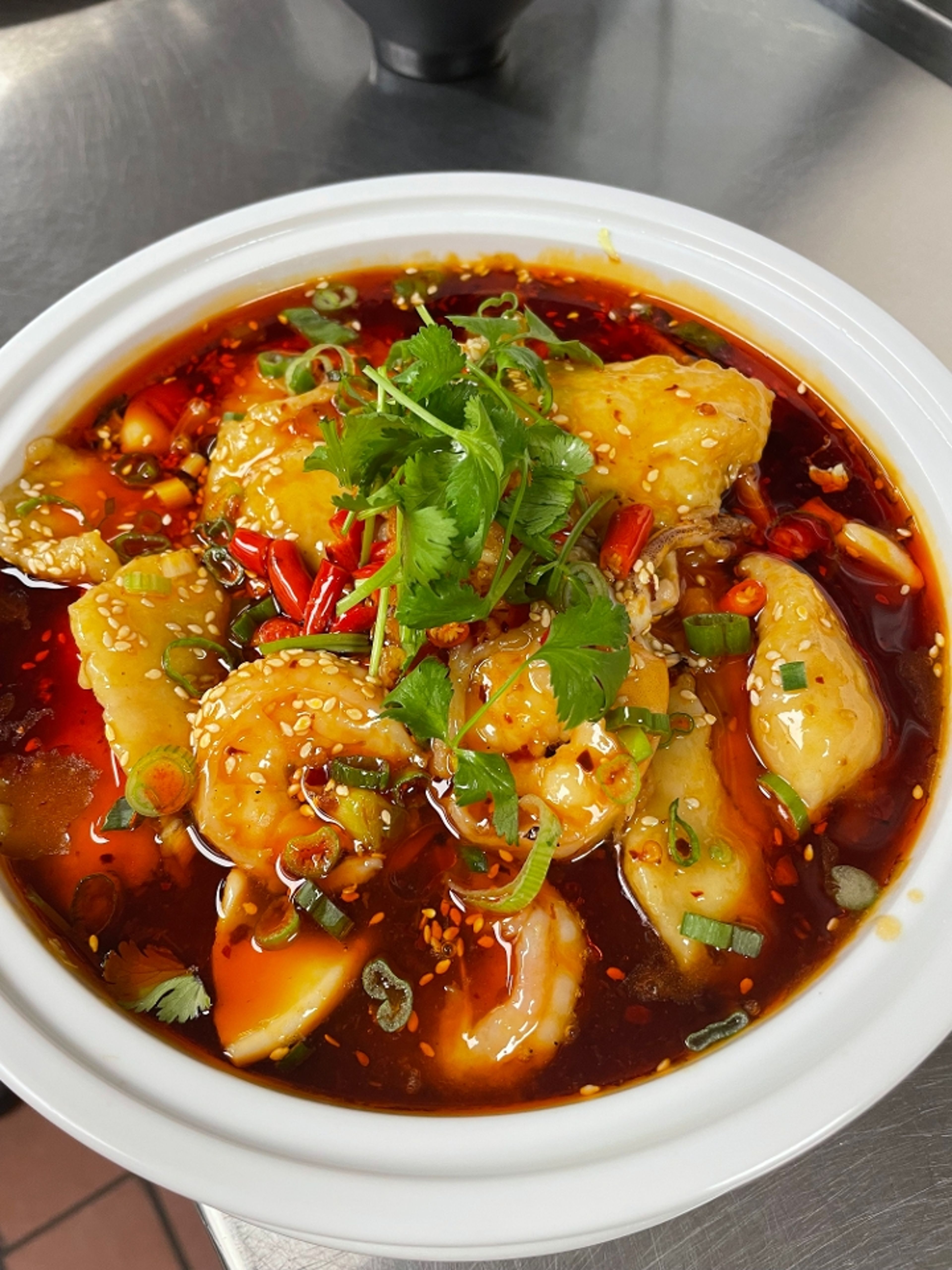 Seafoods in Cilli Oil.