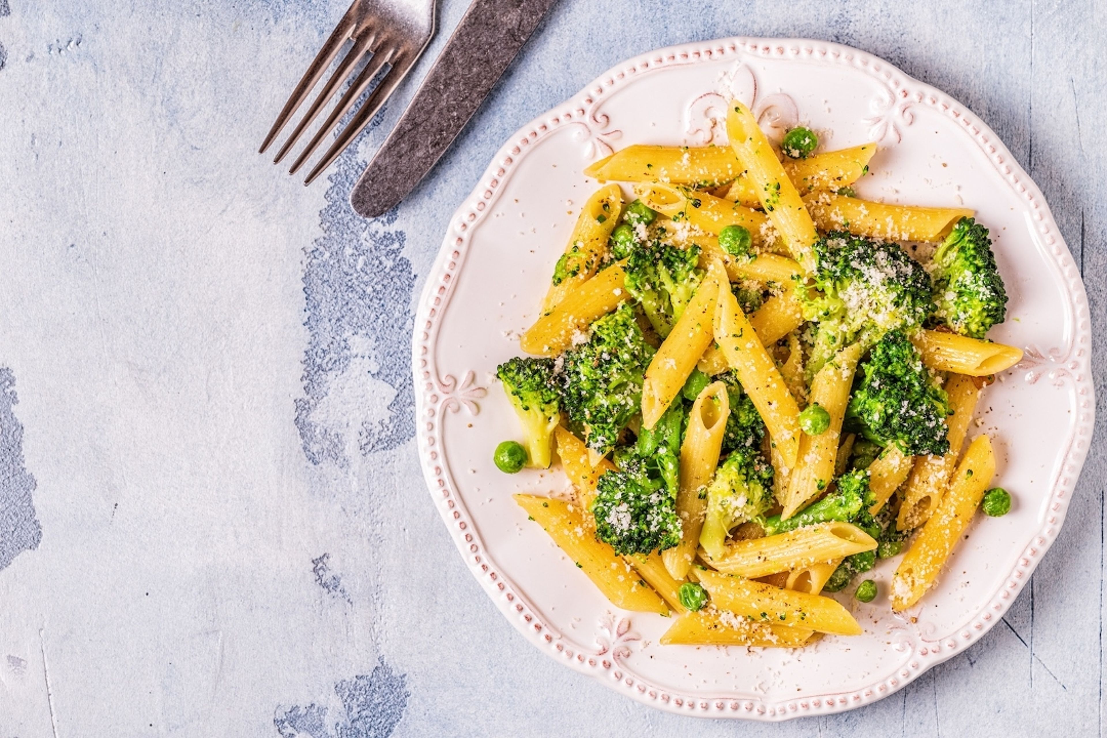 Pasta Broccoli w/ Garlic truffle oil.