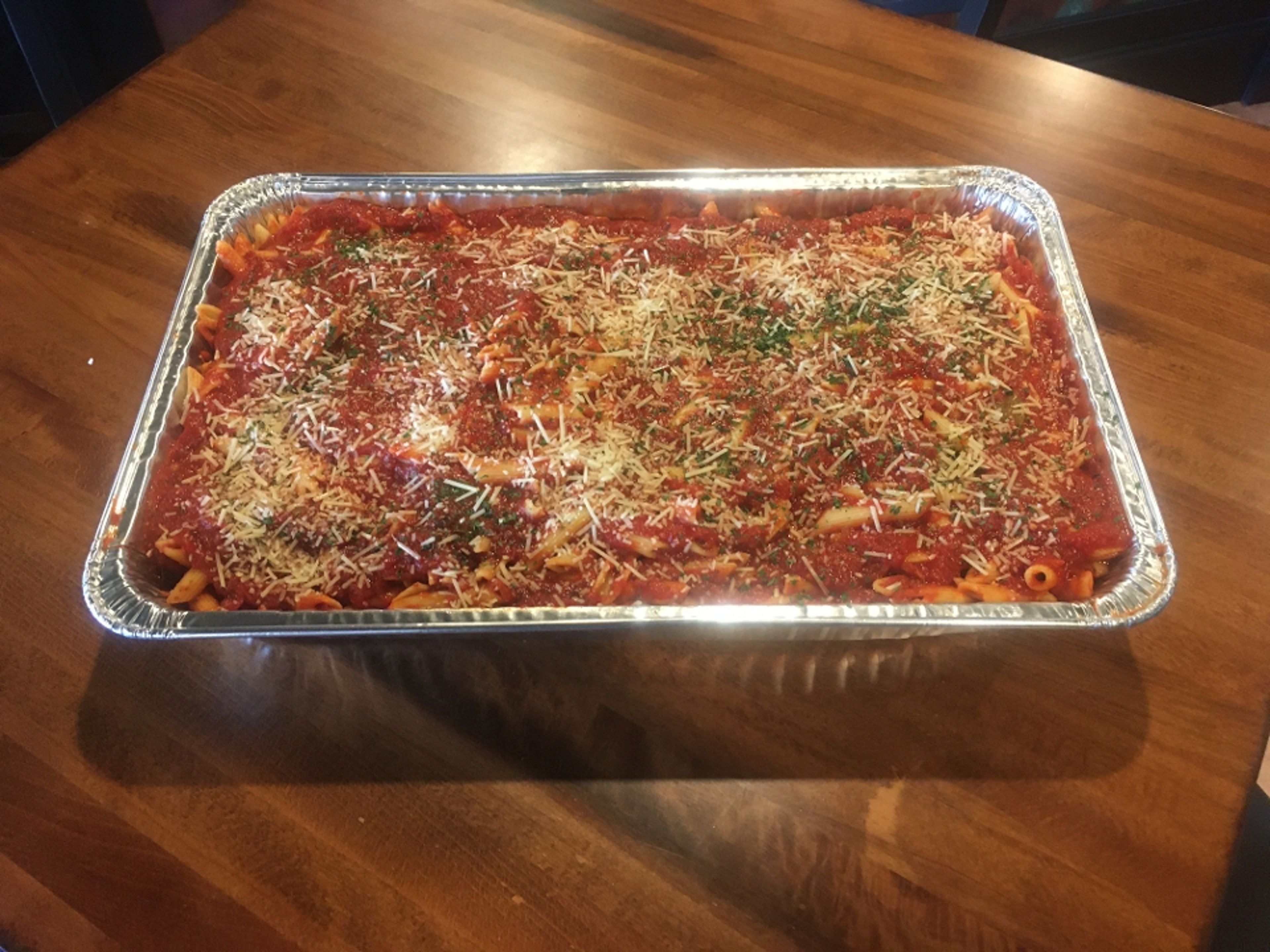 Penne w/ Tomato Cream Sauce.