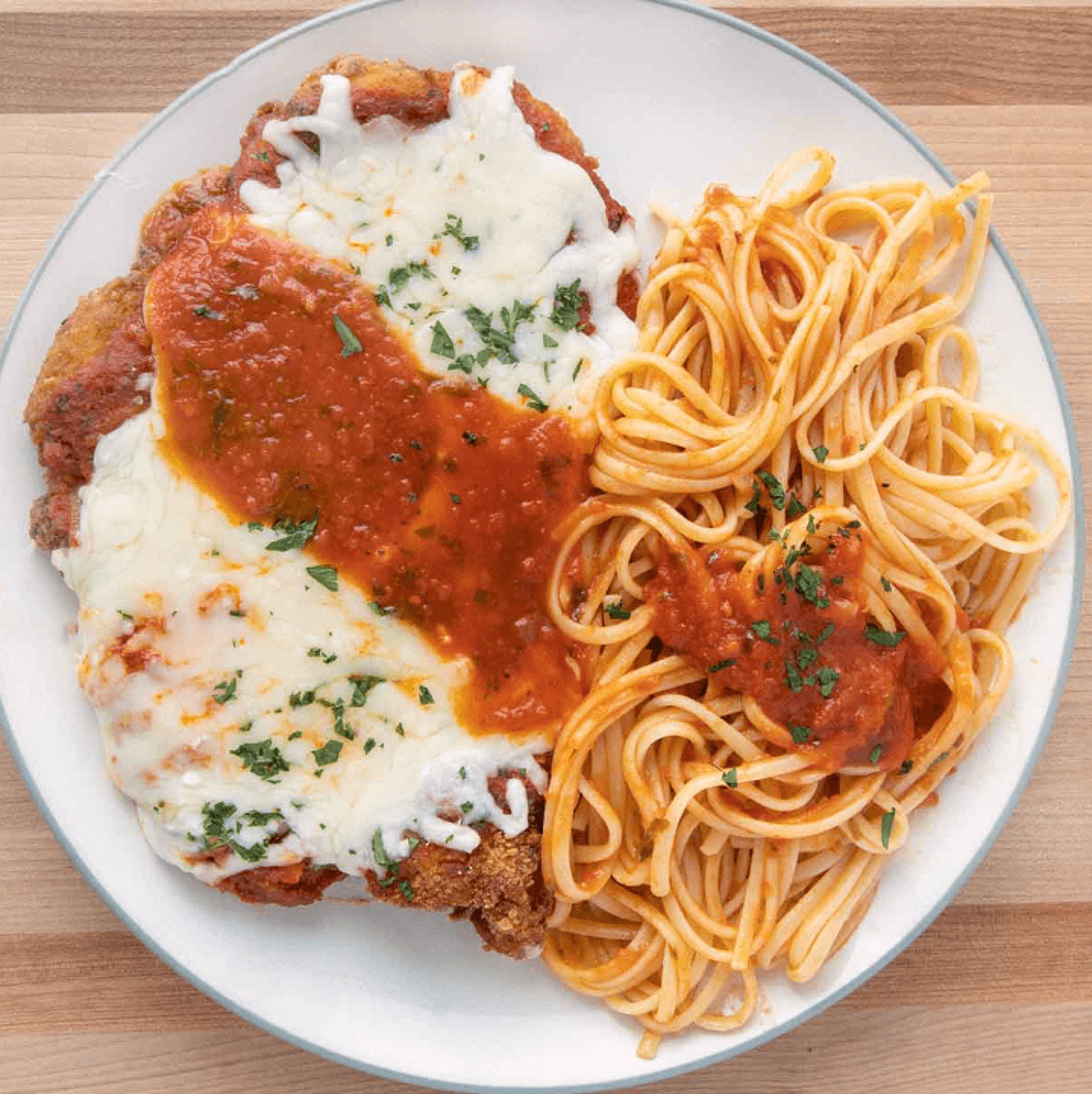 Chicken Parmigiana Dinner.