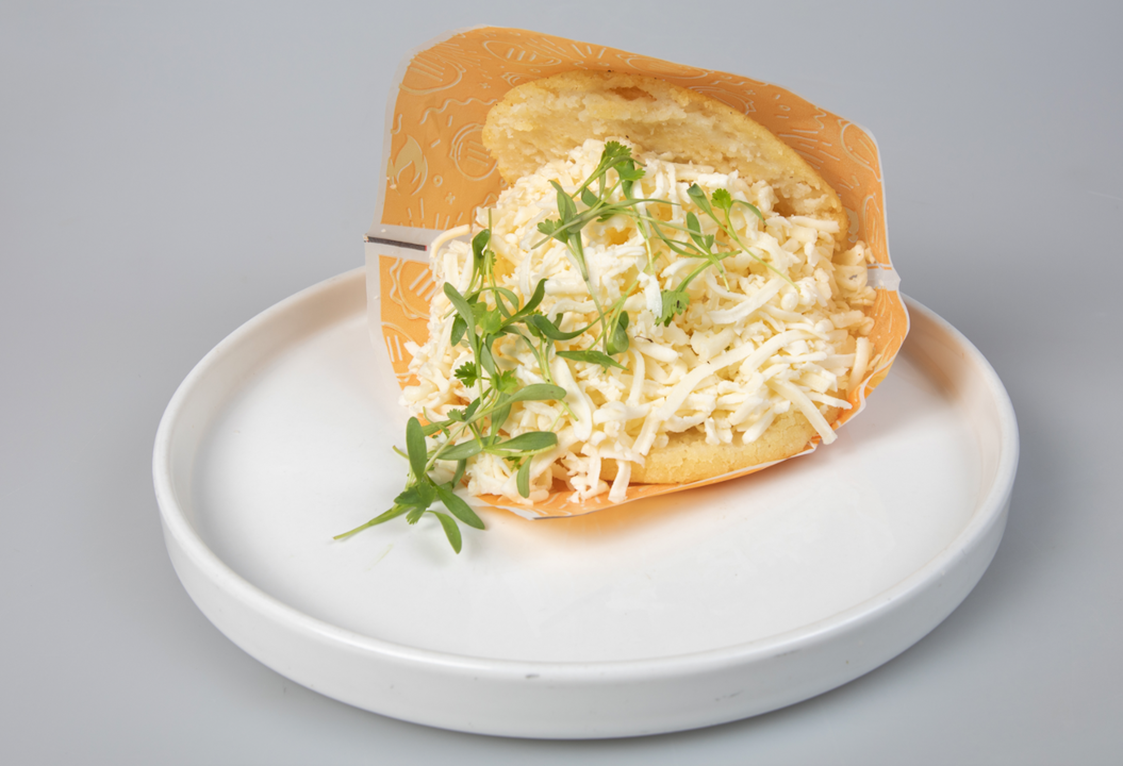 Shredded White Cheese Arepa.