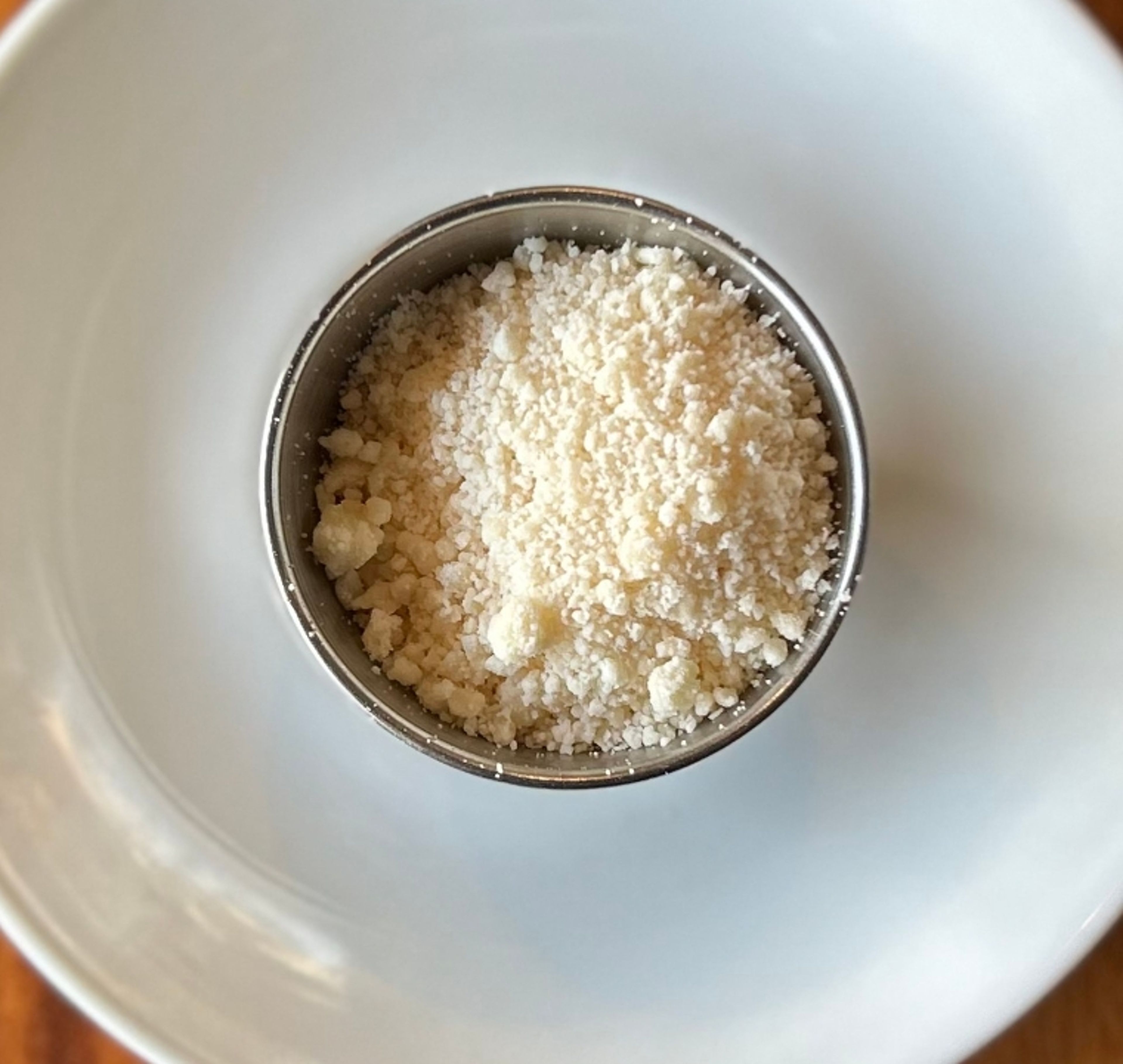Grated Parmesan (small).