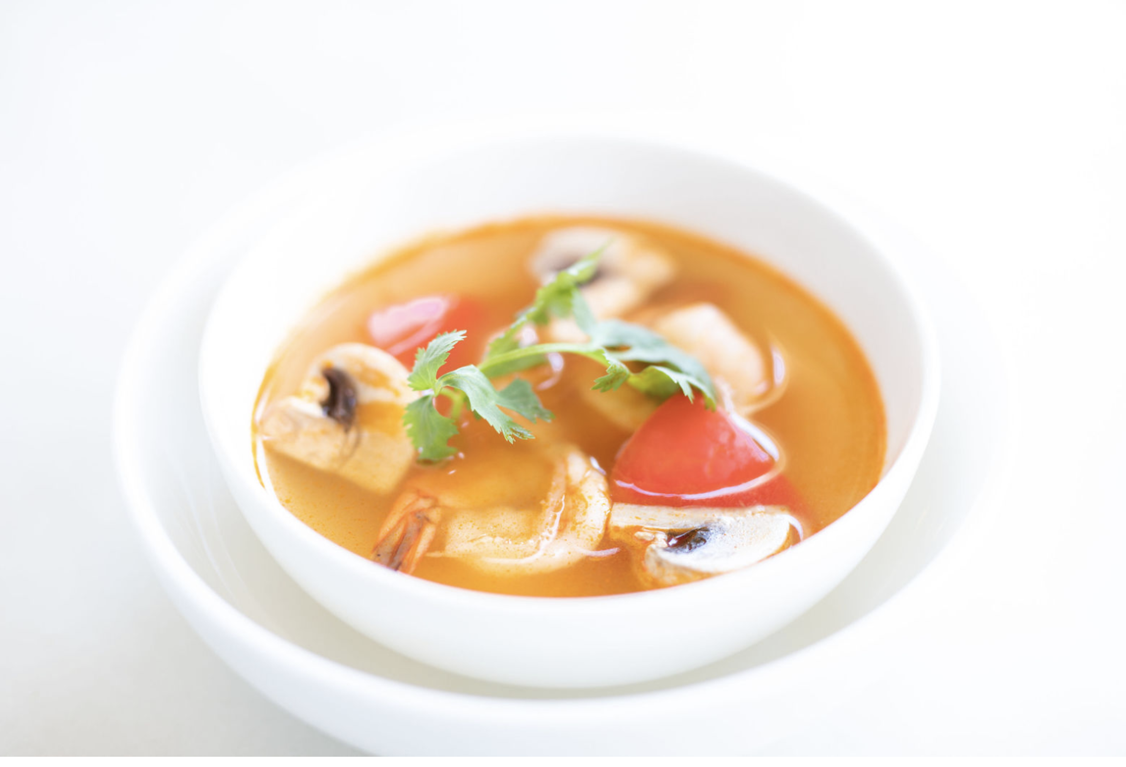 Bowl Spicy Tom Yum Soup.