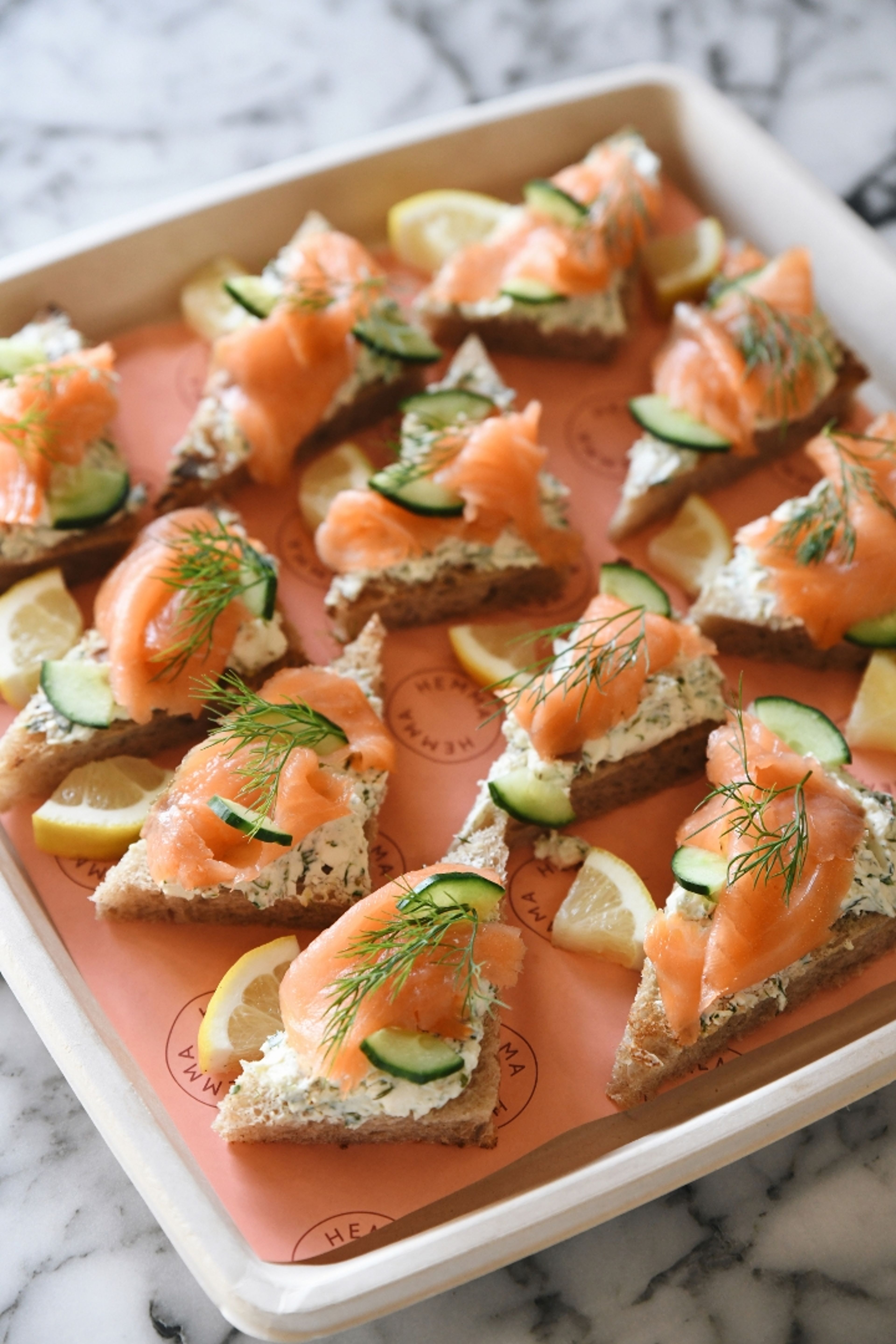 Smoked Salmon Toast Platter.