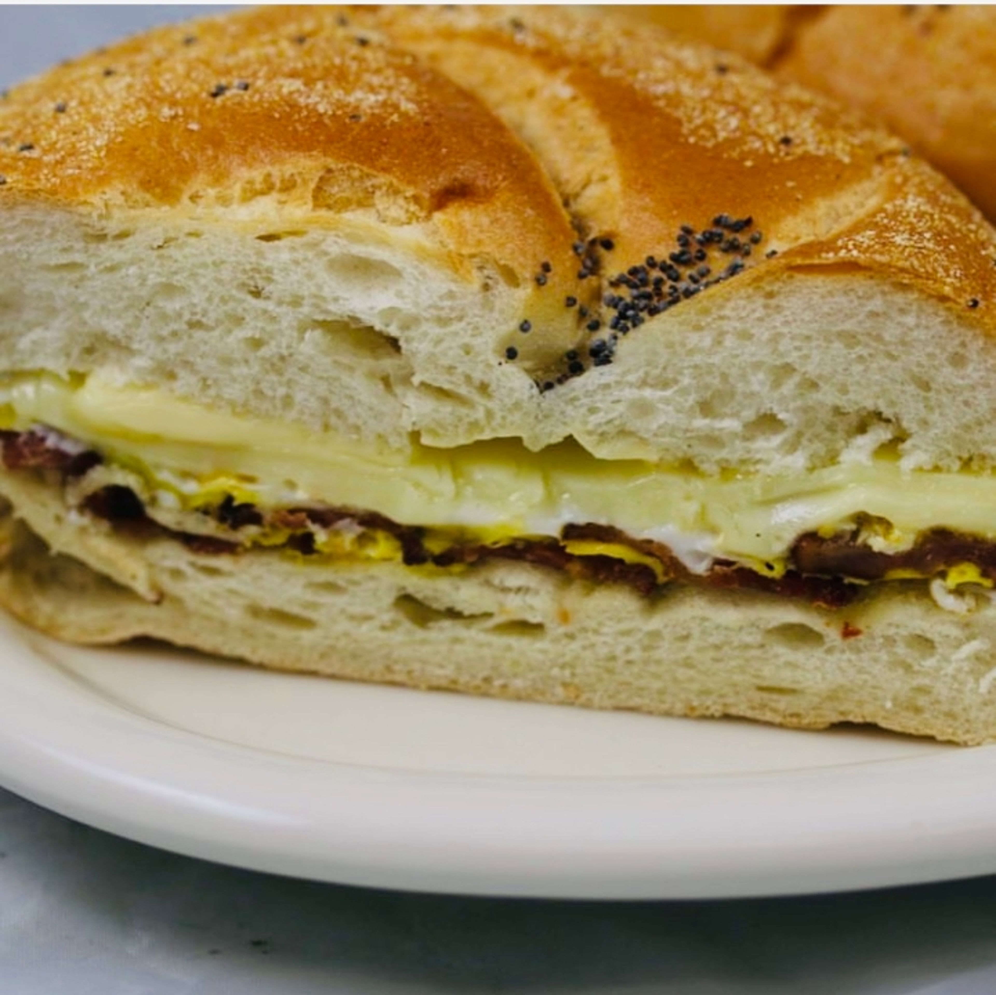 Bacon & Egg Hard Roll.