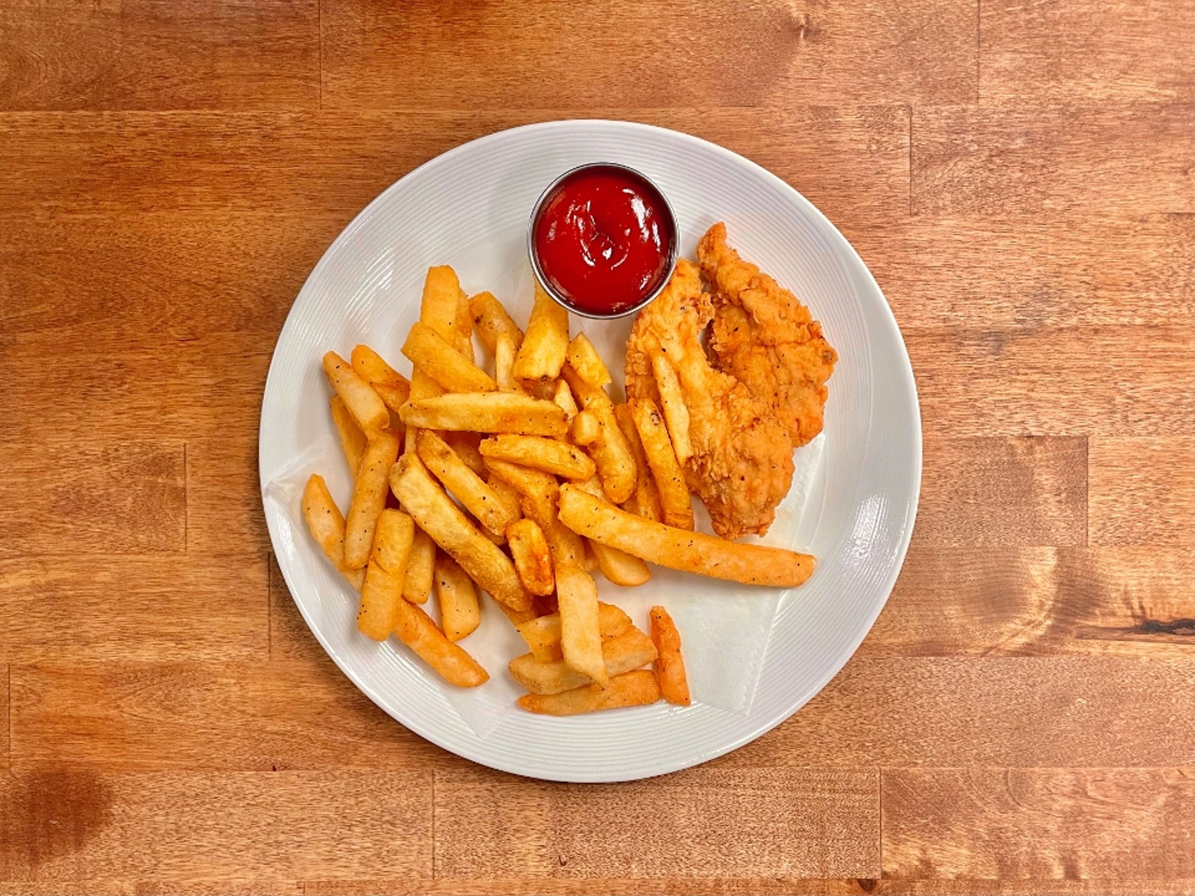 Kids Chicken Fingers and Fries.