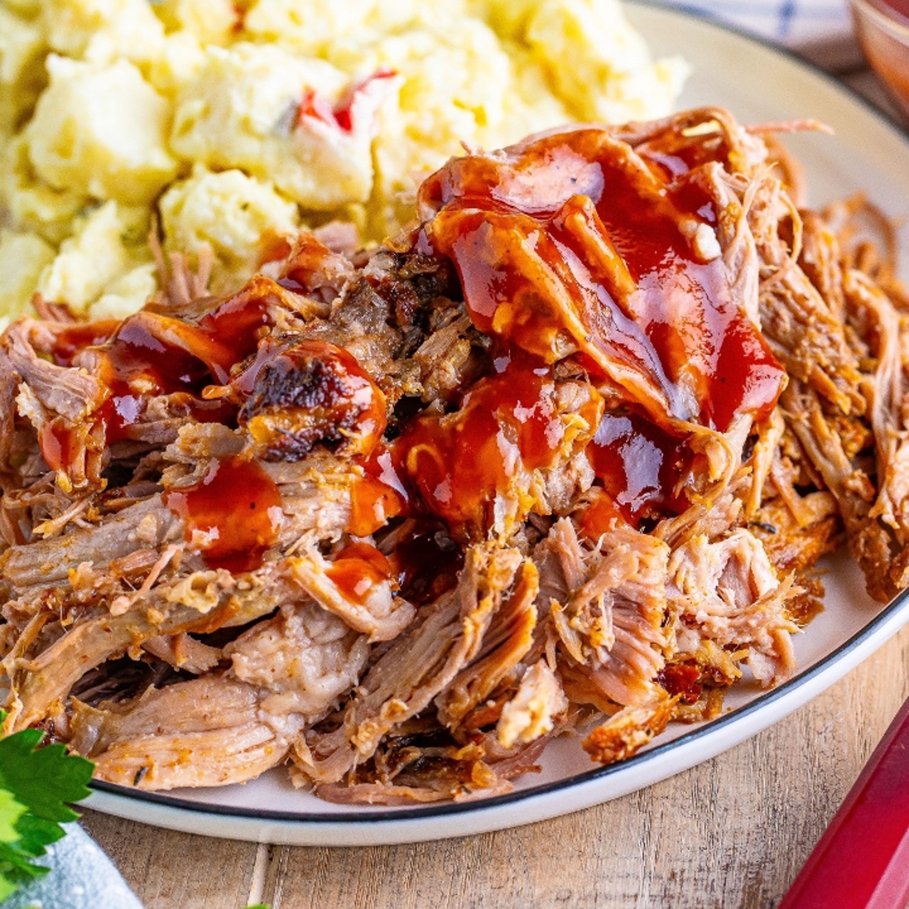 BBQ Pulled Pork Plate.