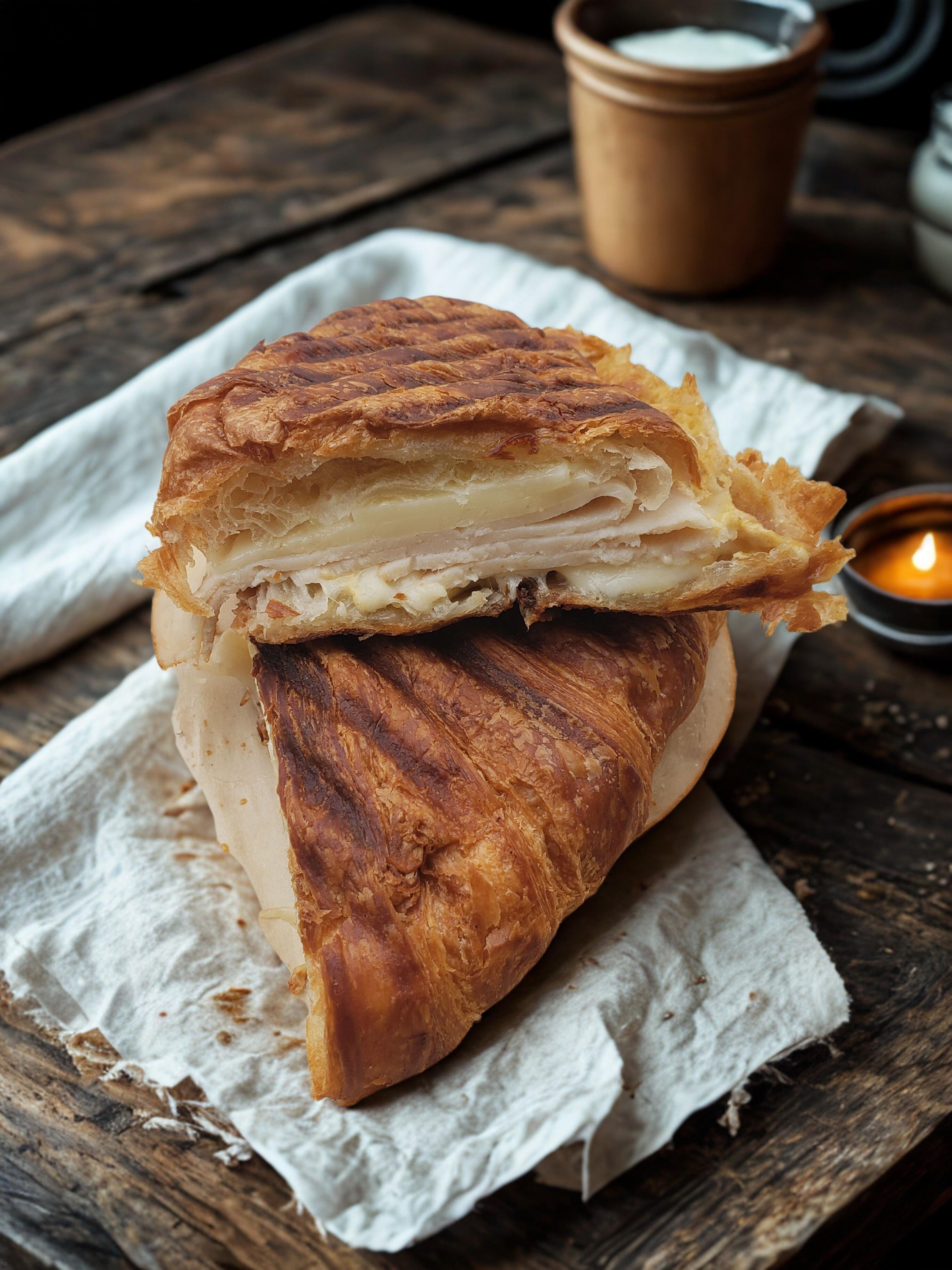 New!! Pressed Croissant Sandwiches.