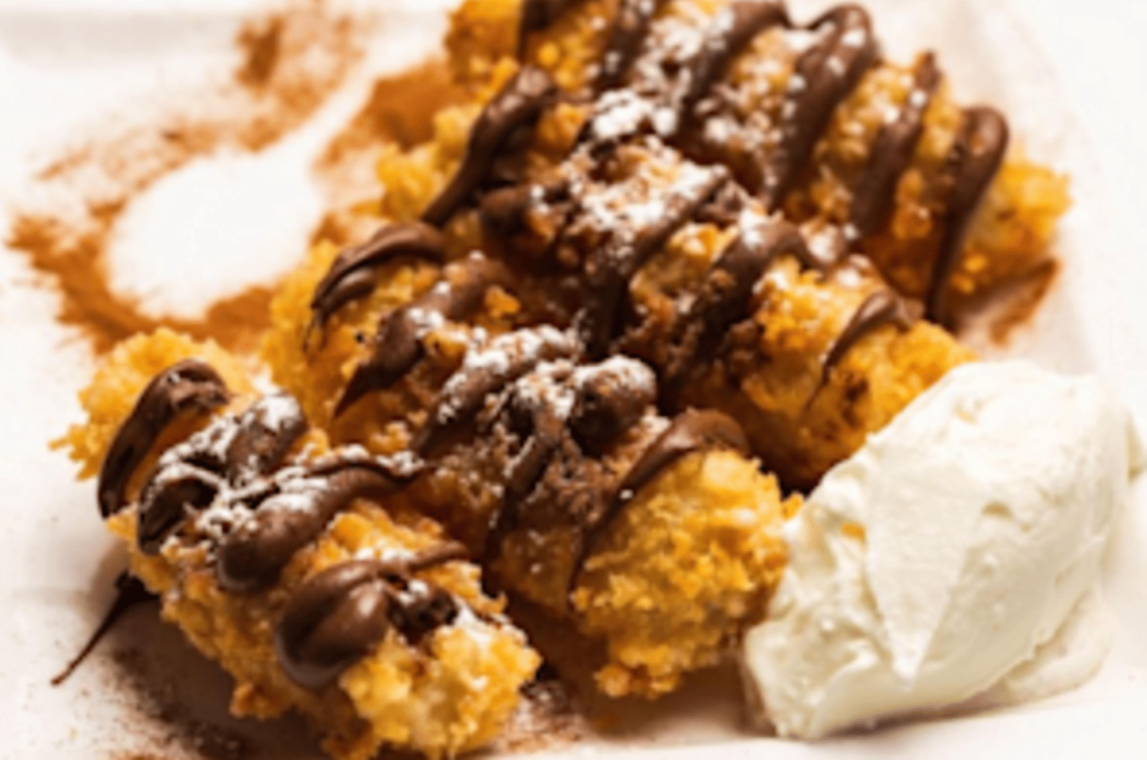 Crunchy Banana with nutella cinnamon sugar.