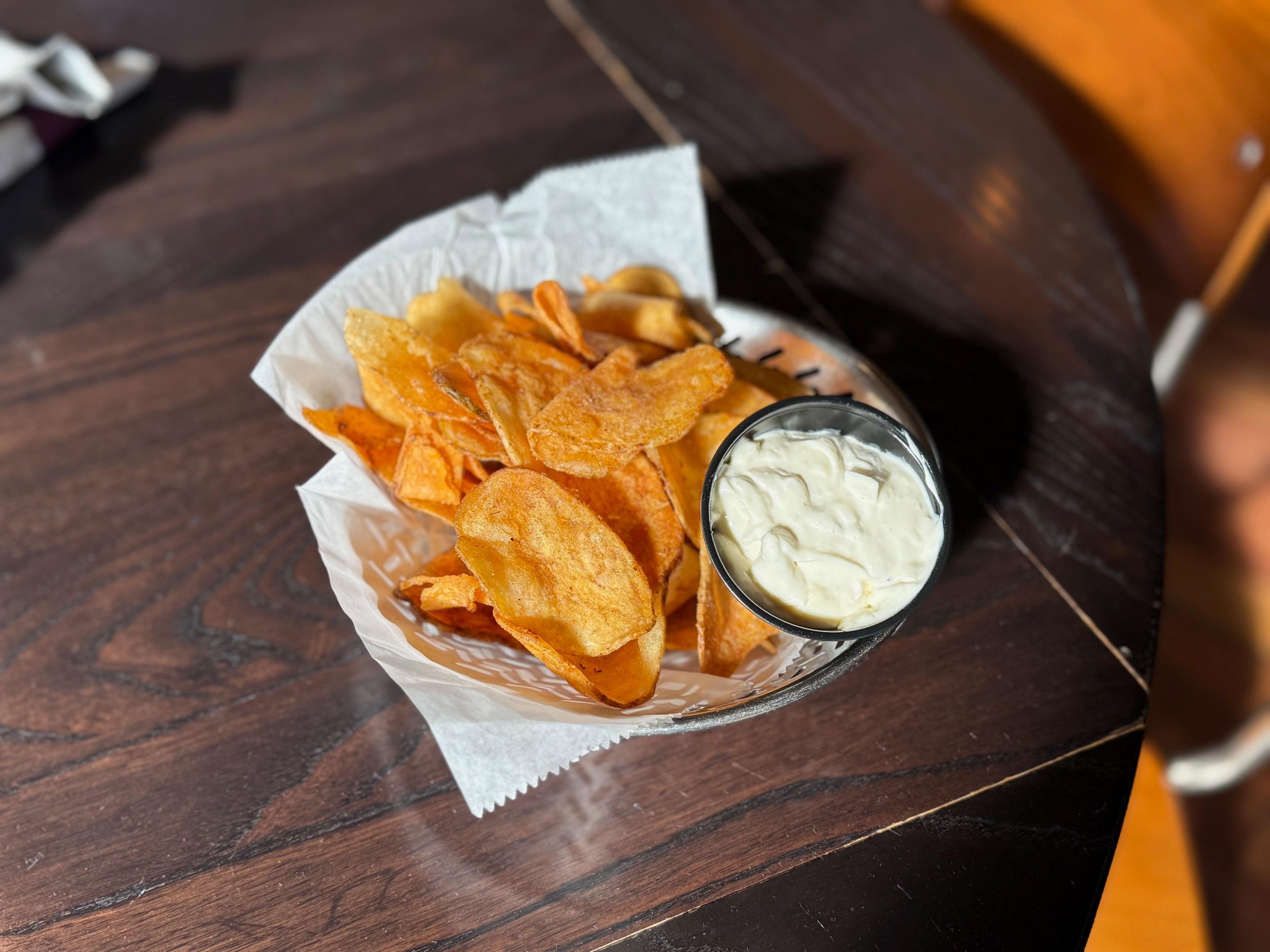 Fresh Fried Potato Chips.