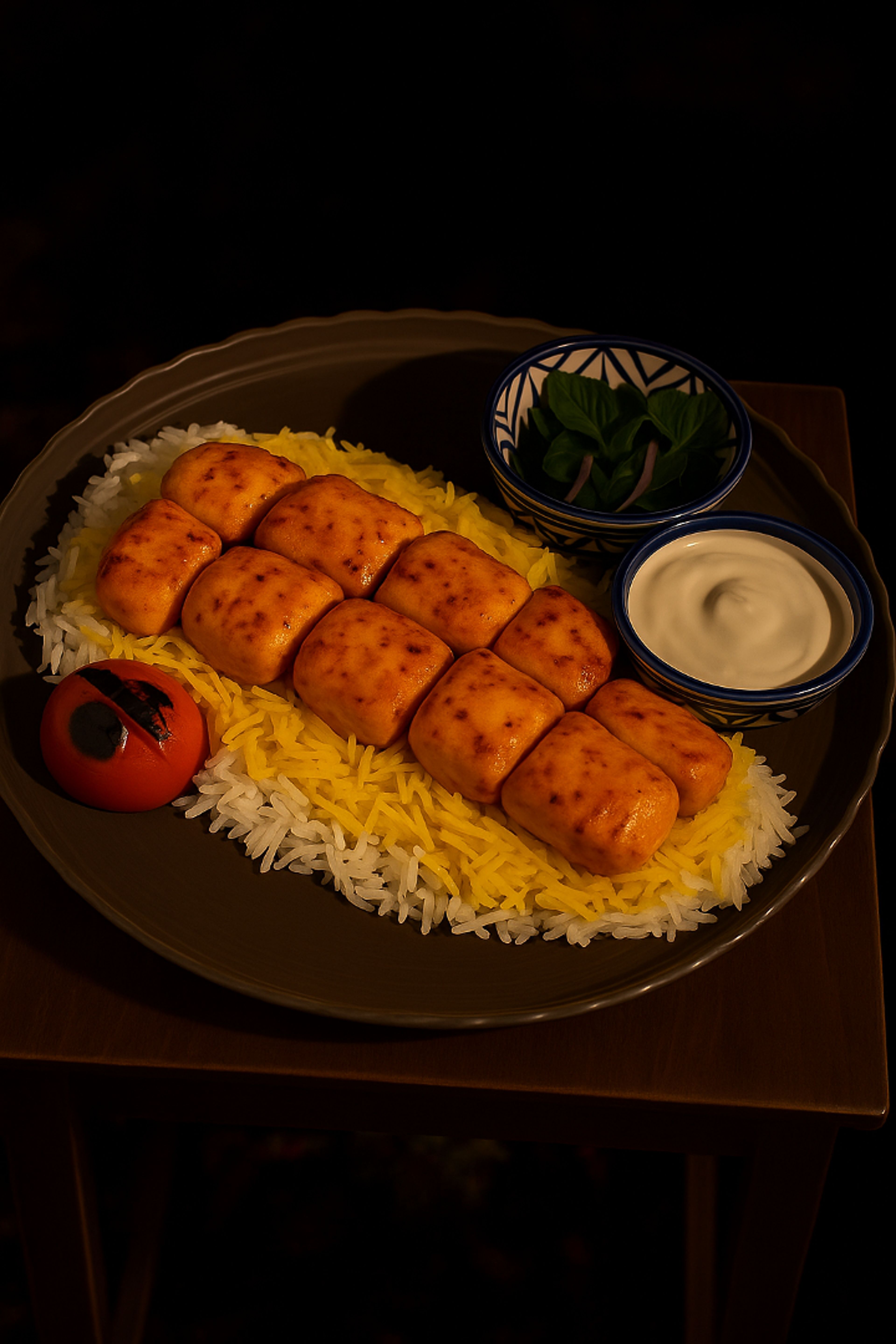 Double Chicken Kabab (جوجه کباب دو سیخ).