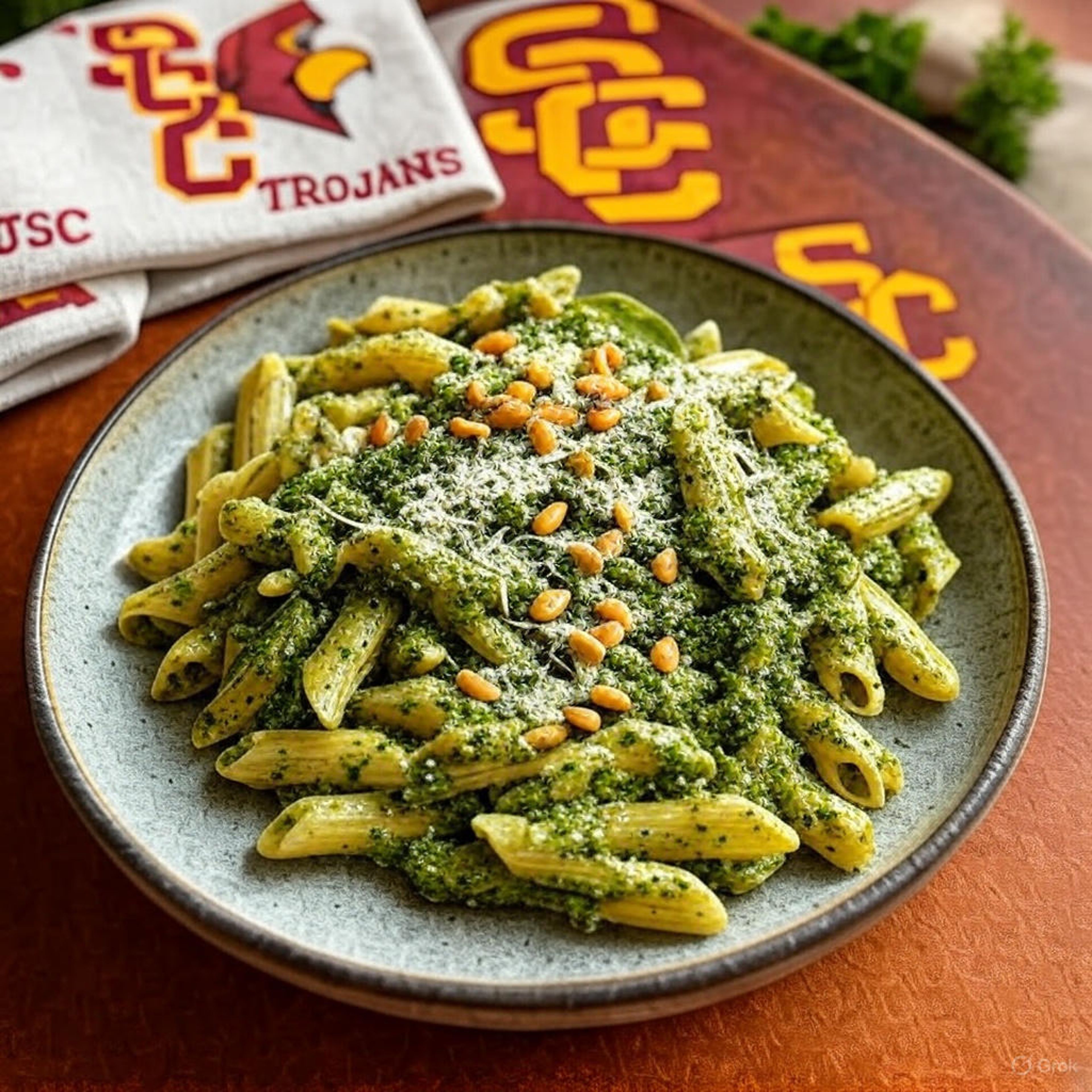 Parkside Pesto (Penne Pasta, Homemade Pesto/non dairy Sauce).