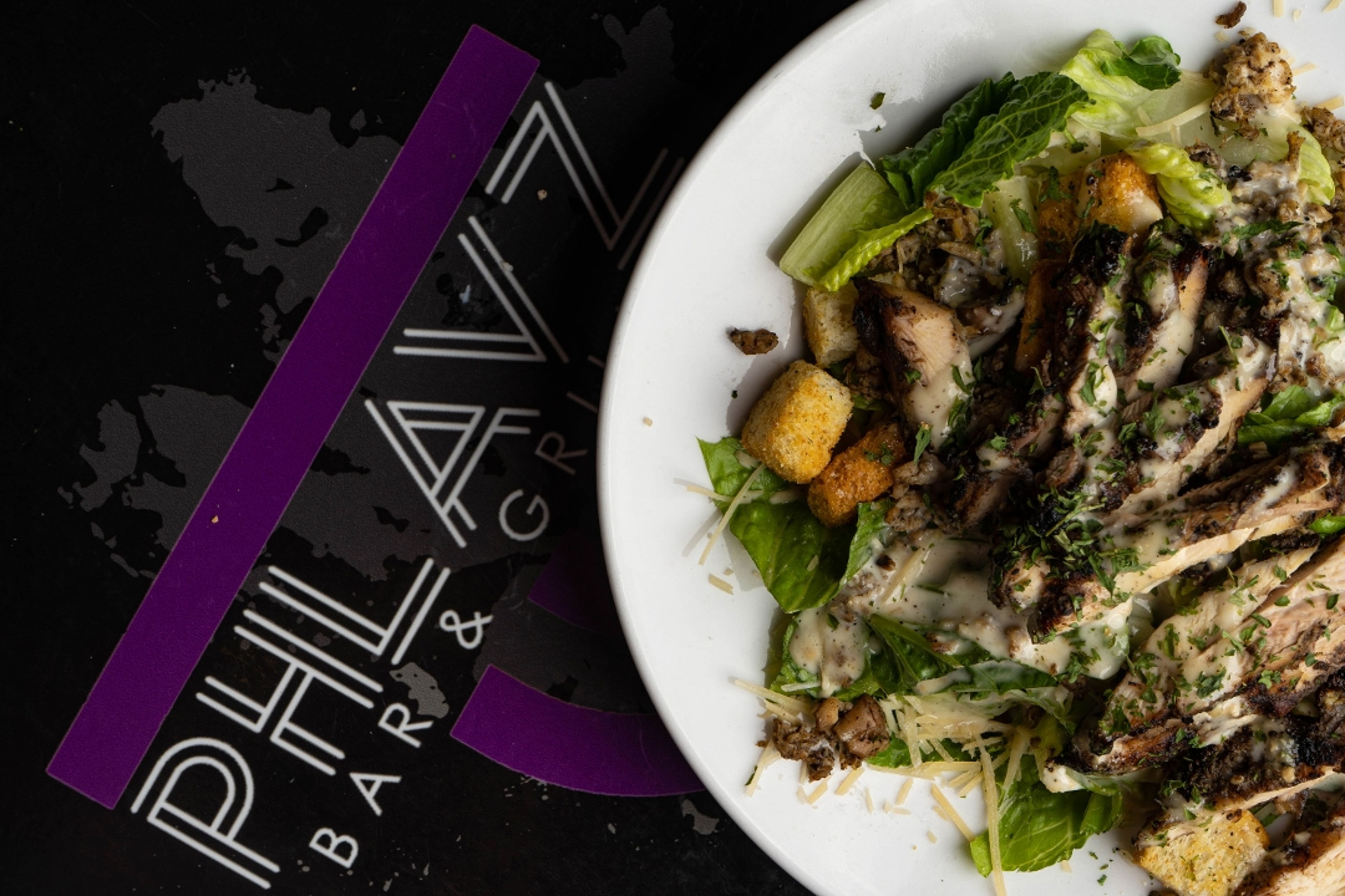 Jerk Chicken Caesar Salad.