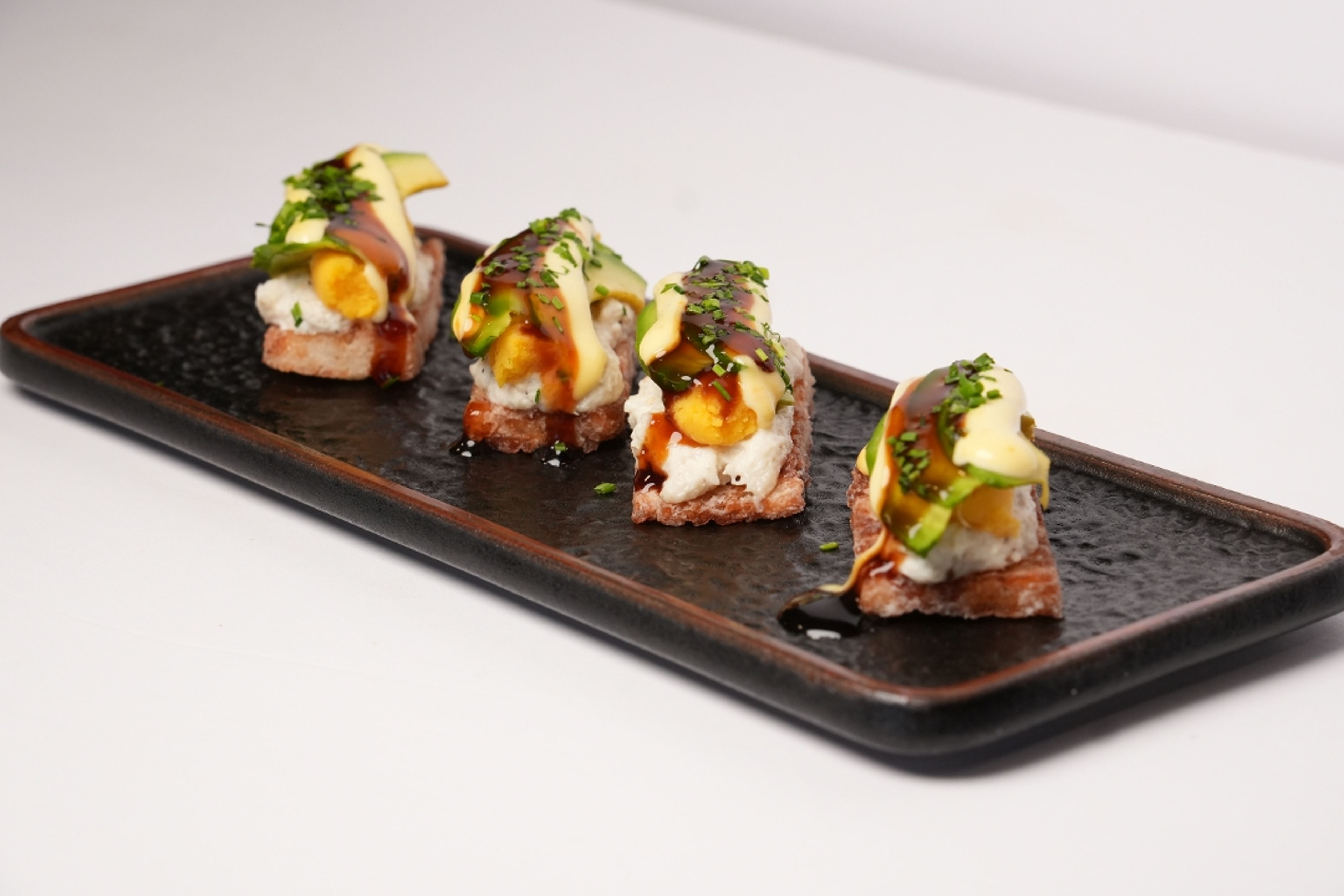 Crispy Crab Causa Roll.