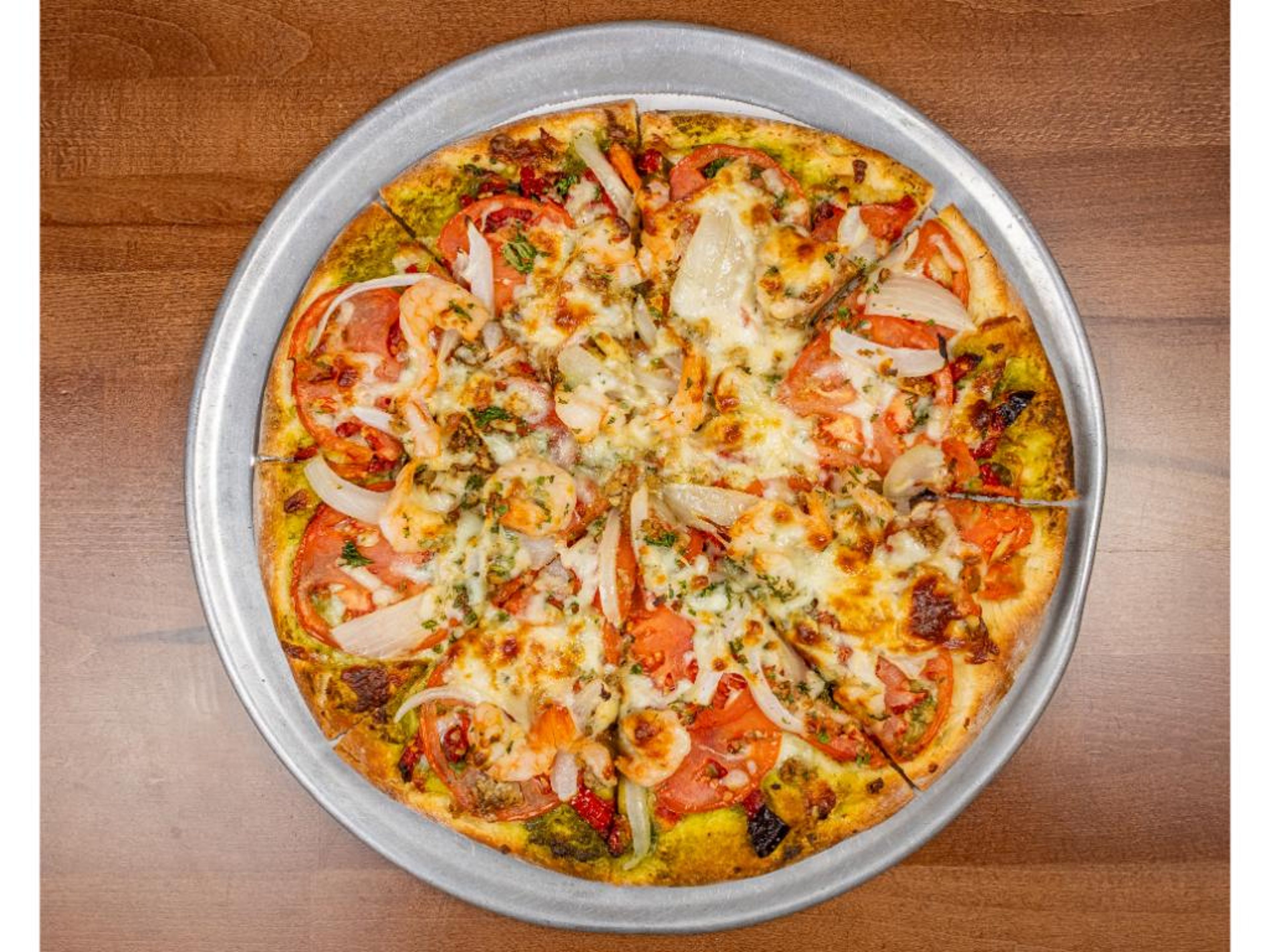 Medium Pesto Lovers Pizza.