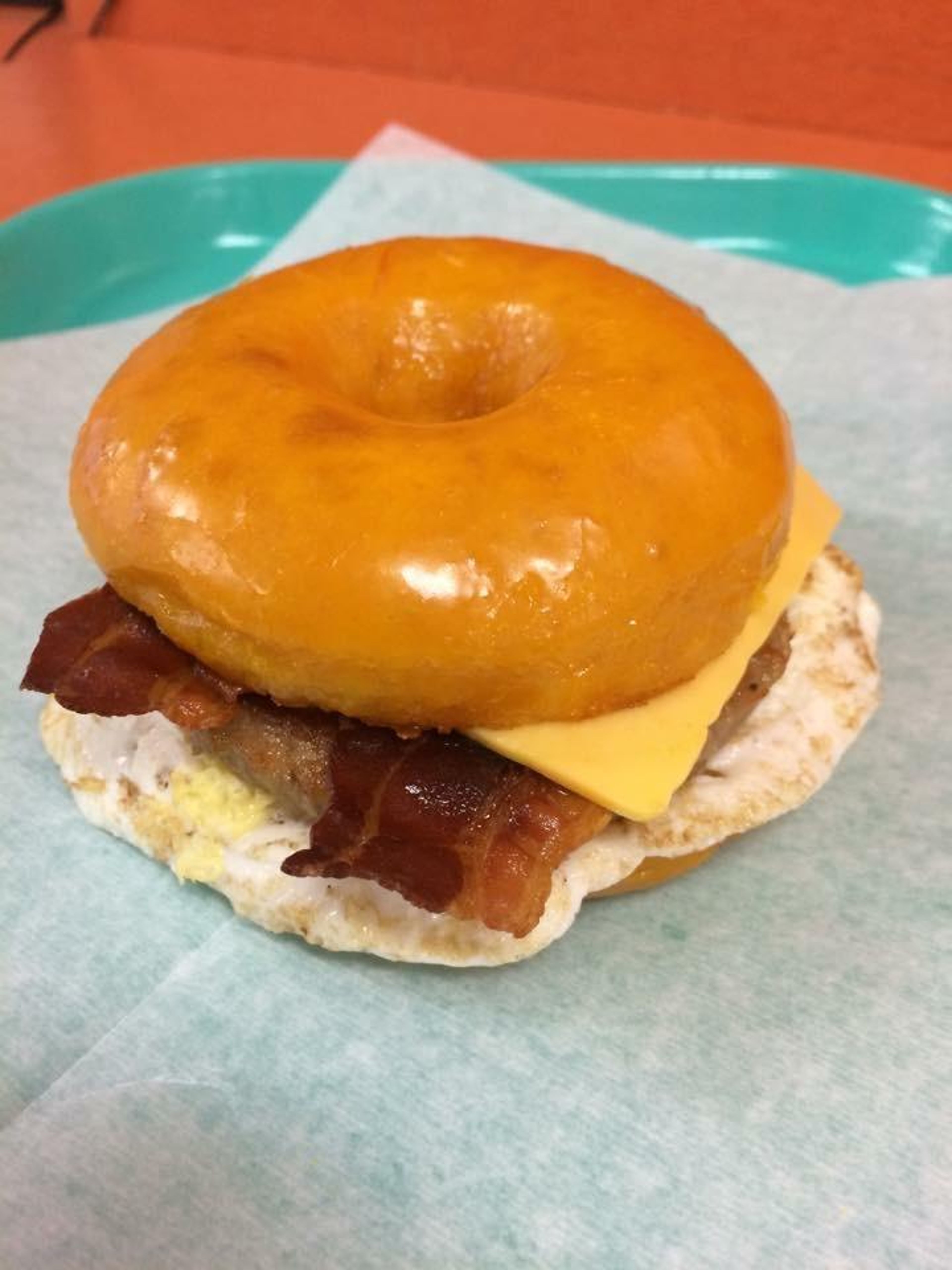 Glaze Sandwich: Bacon, Egg, Sausae, & Cheese.
