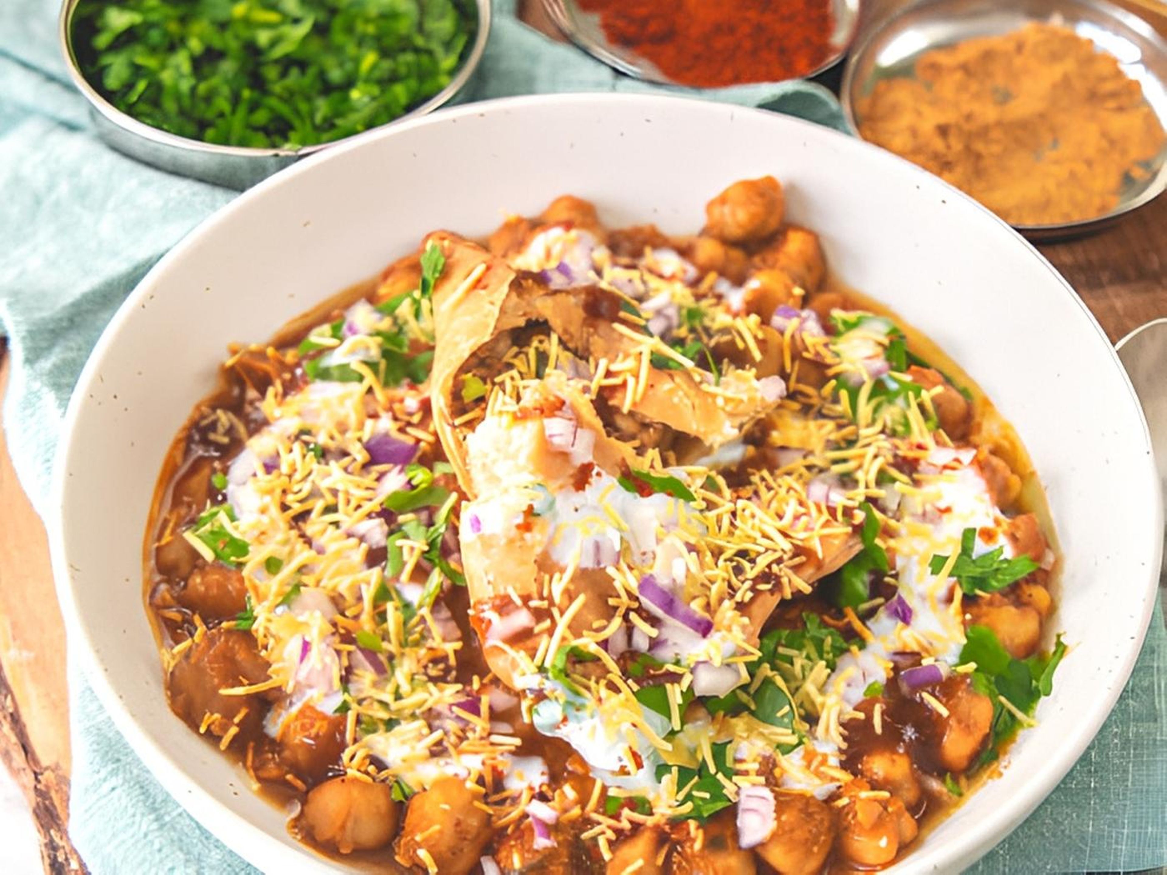 Samosa Chaat.
