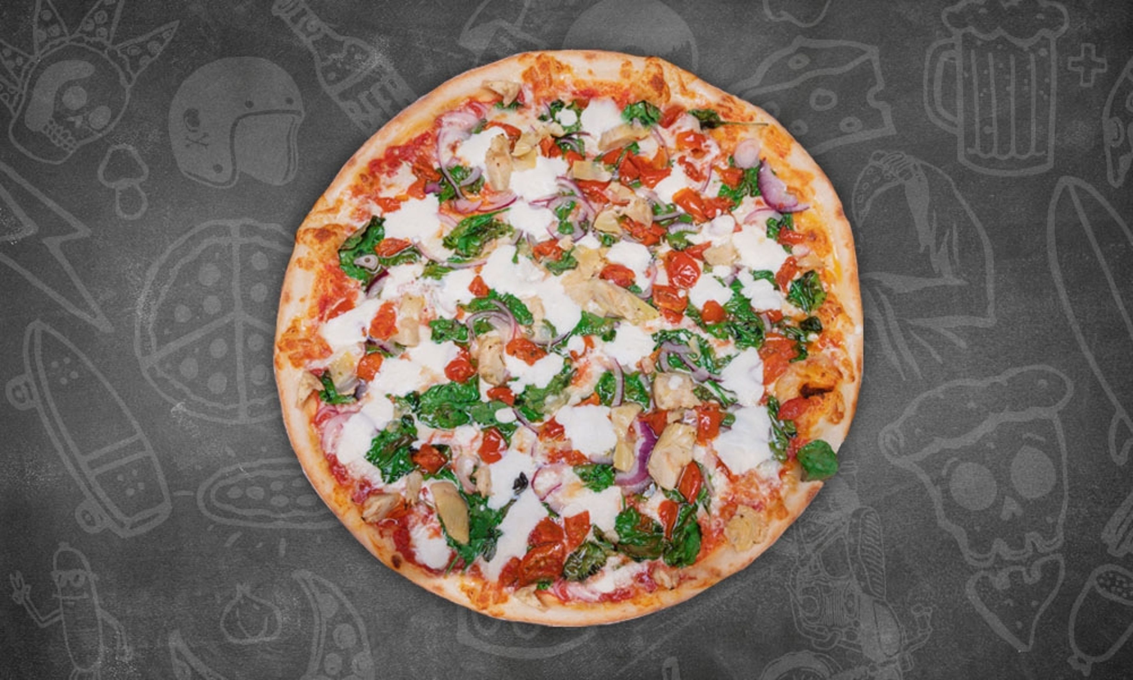 Herb Tomato Ricotta Whole Pie.