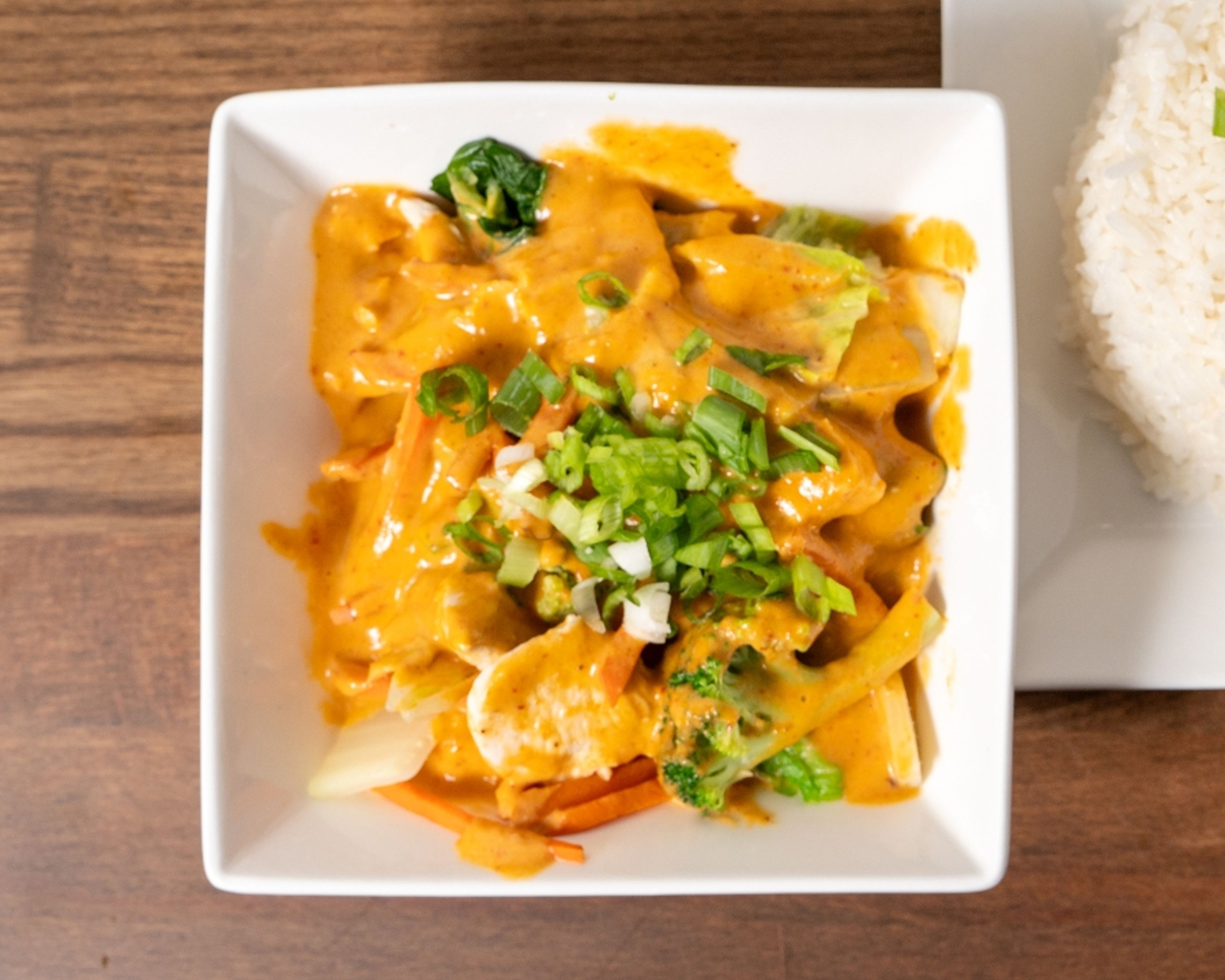 Panang Curry with Rice.