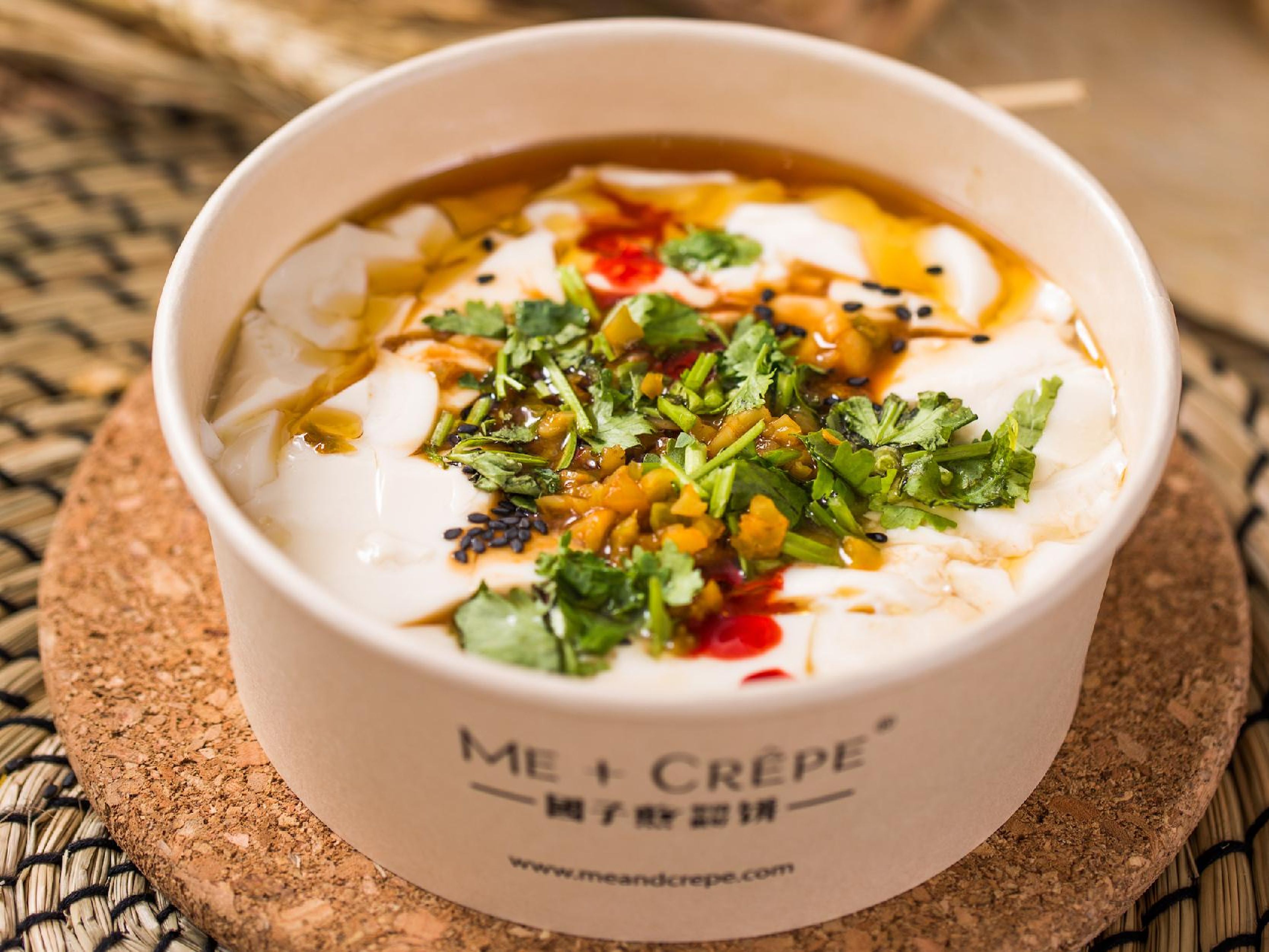 酸辣豆腐脑(Hot & Sour Tofu Soup).