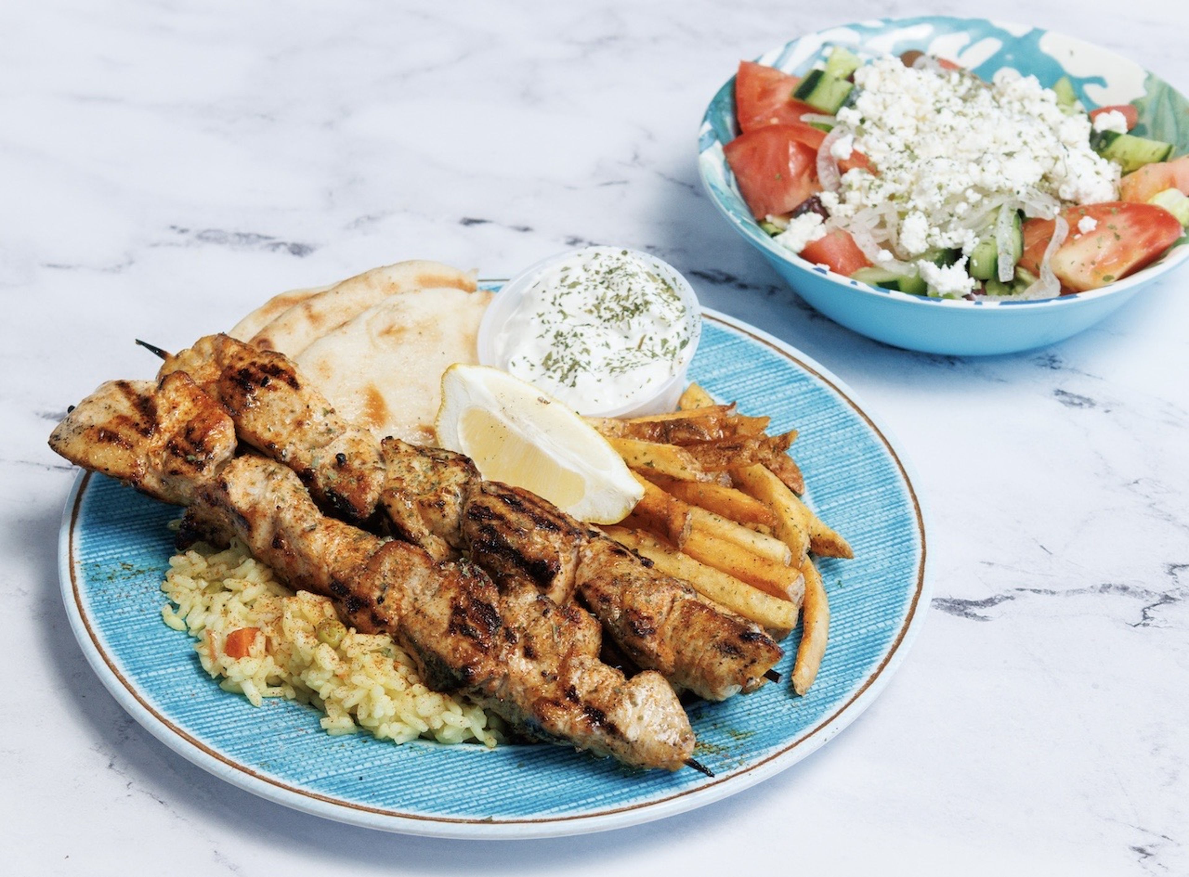 CHICKEN SOUVLAKI SCEWER PLATE (2 pcs).