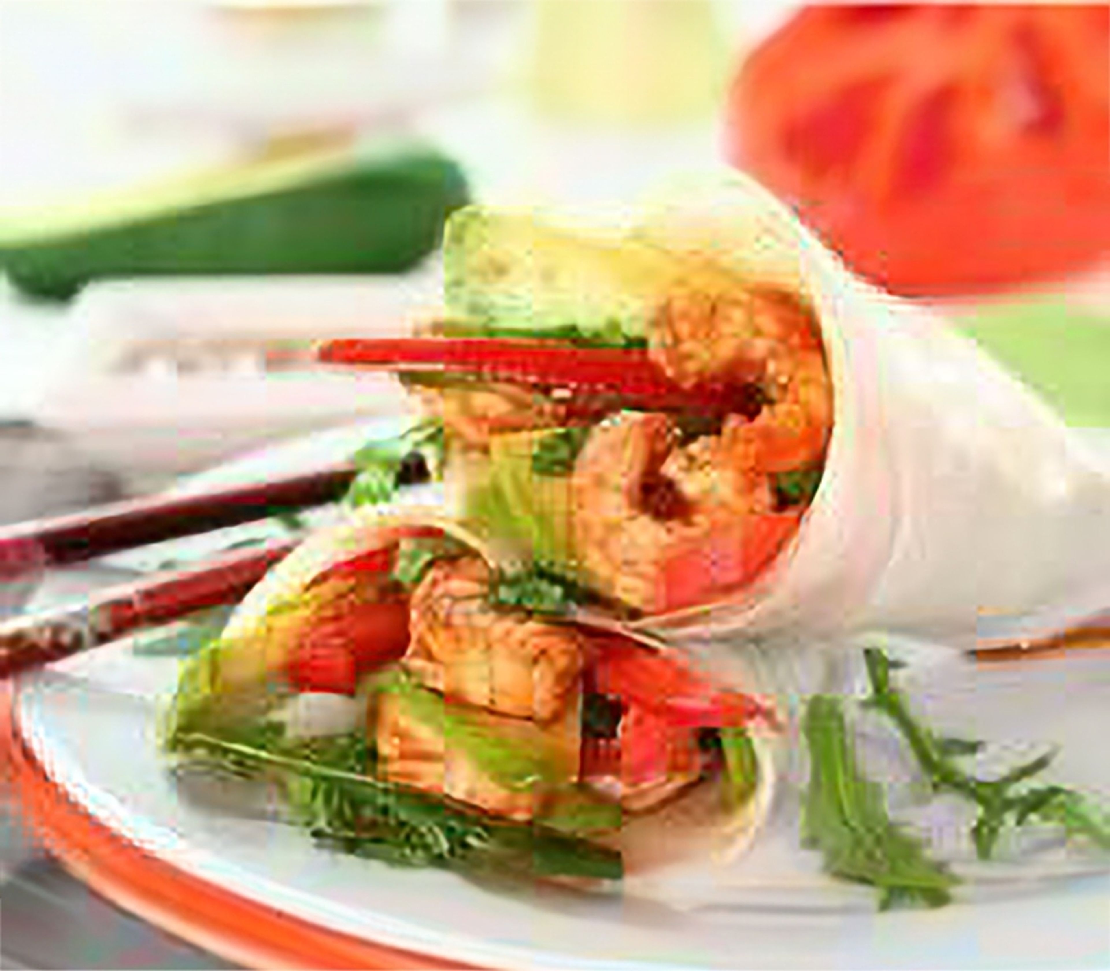 Shrimp Vegetable Wrap.