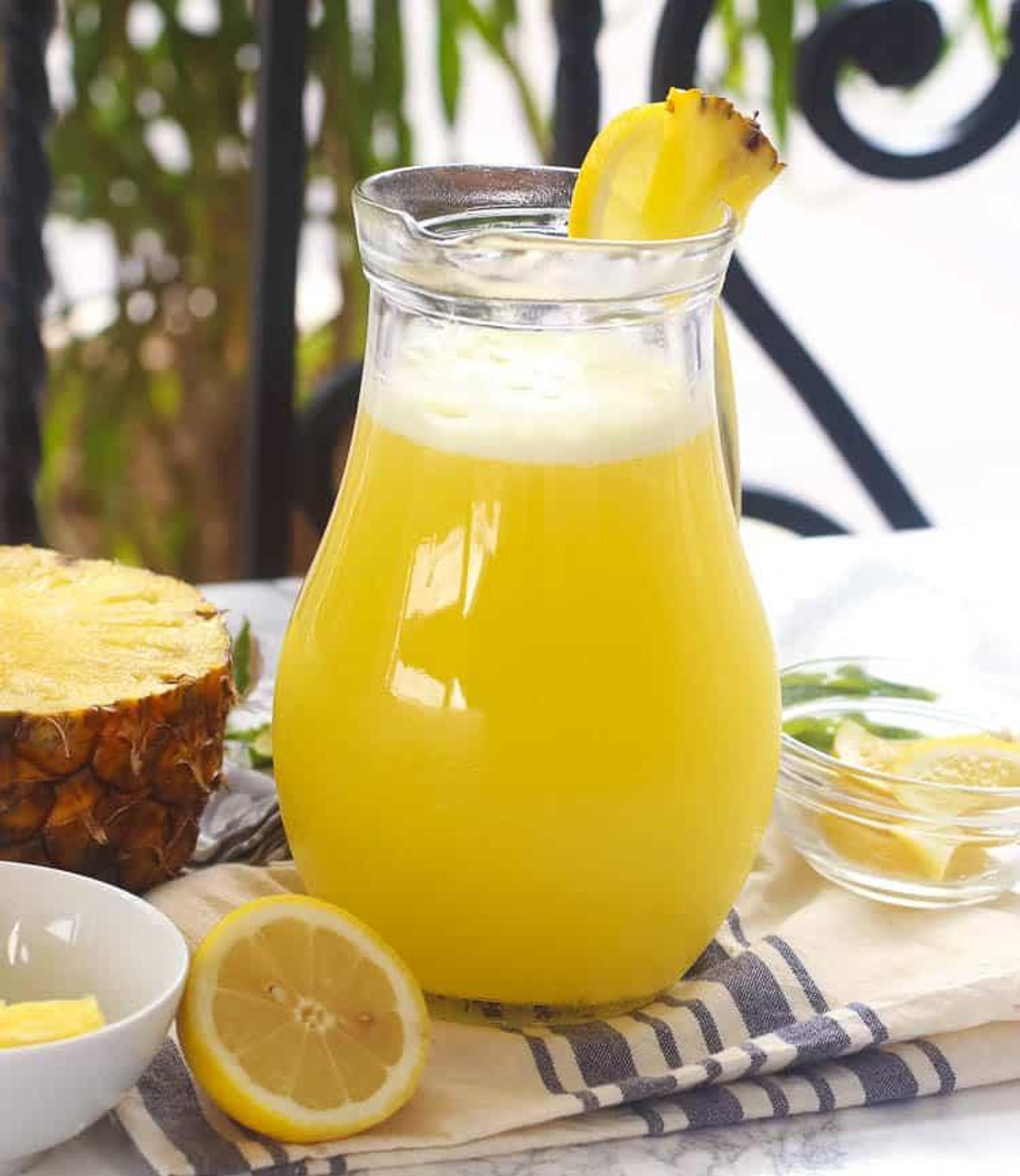 Pineapple juice carafe.