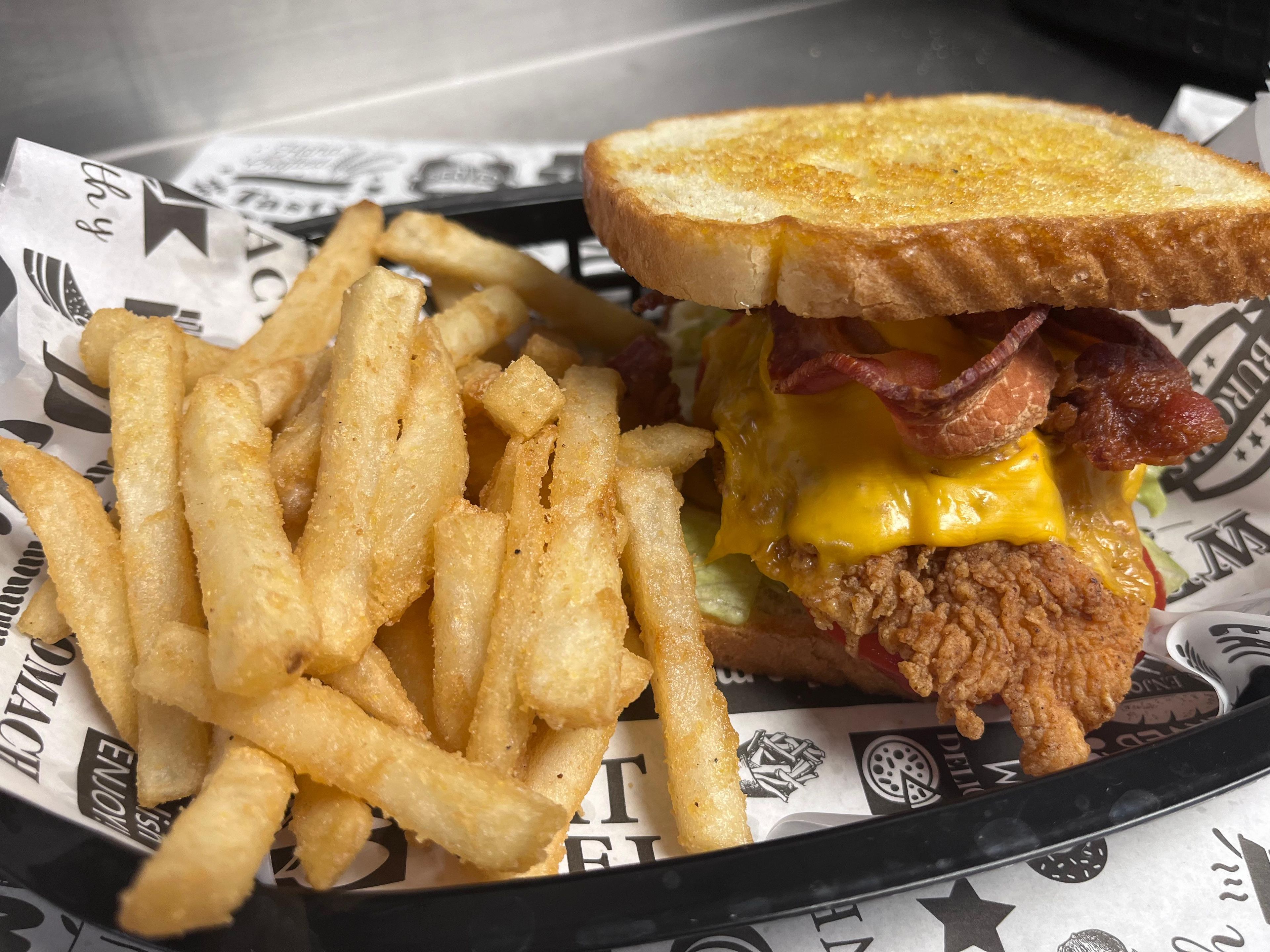 Chicken Club (Crispy) + FRIES.