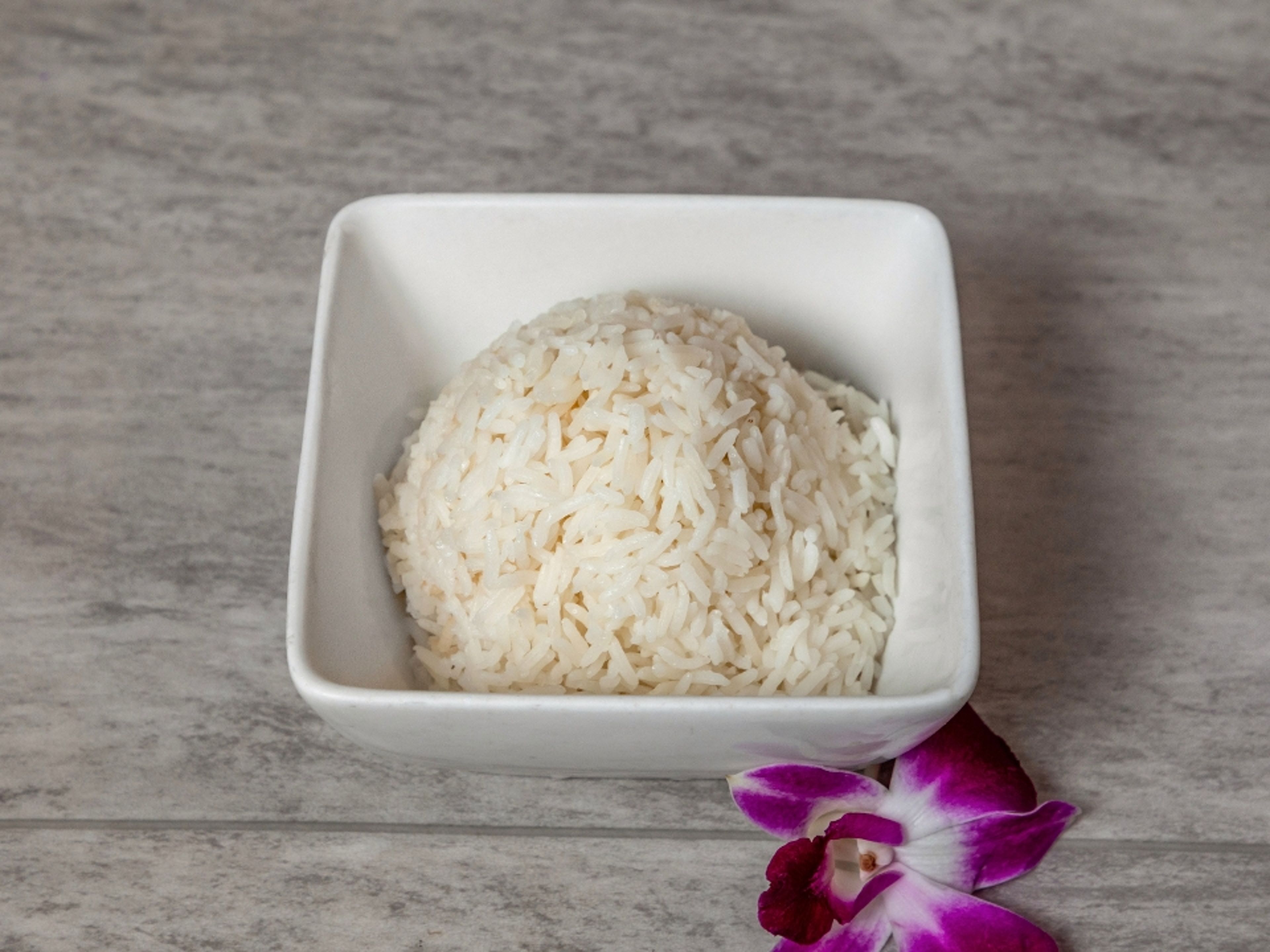 Steamed Jasmine Rice.