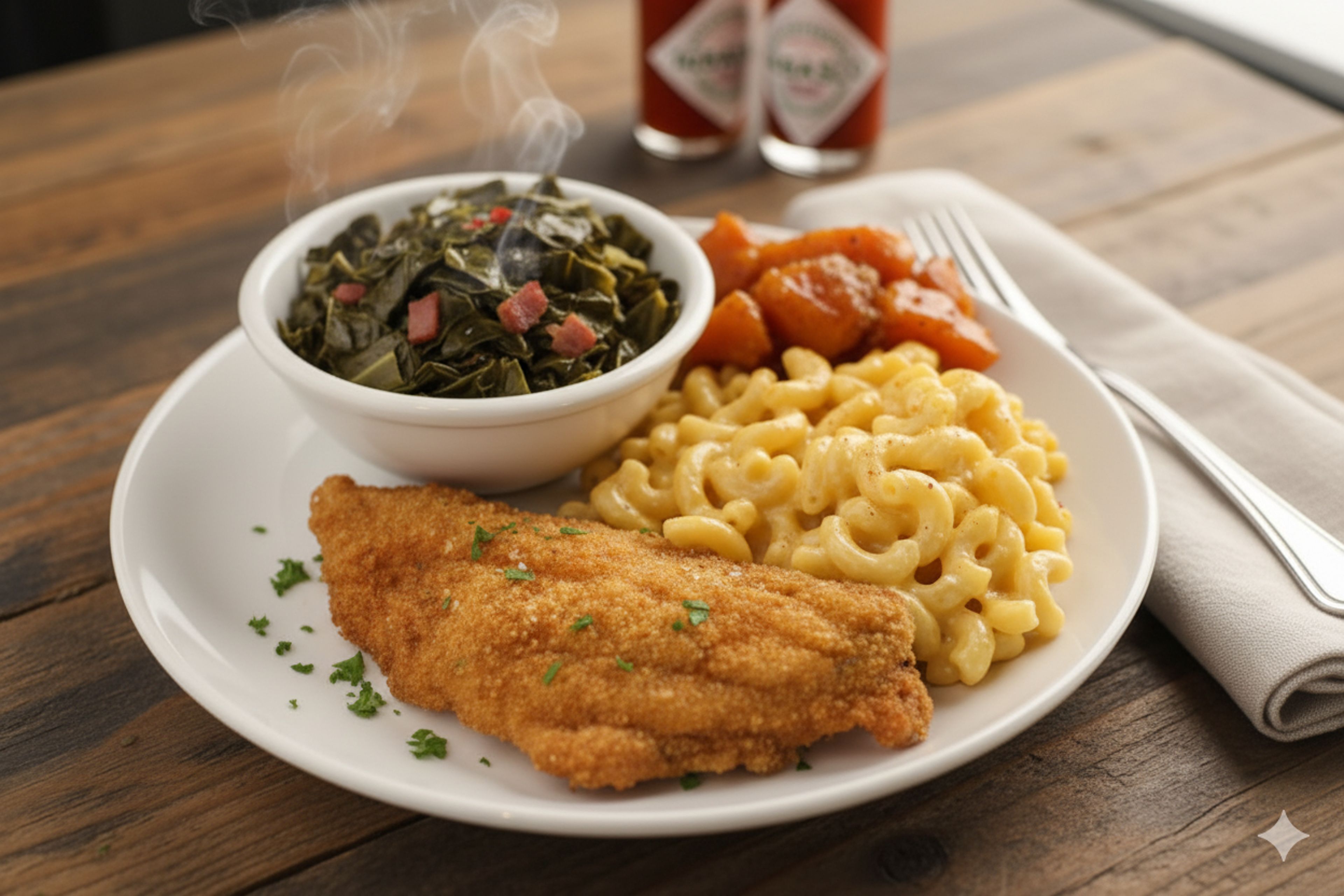 Meat & Three Vegetables.