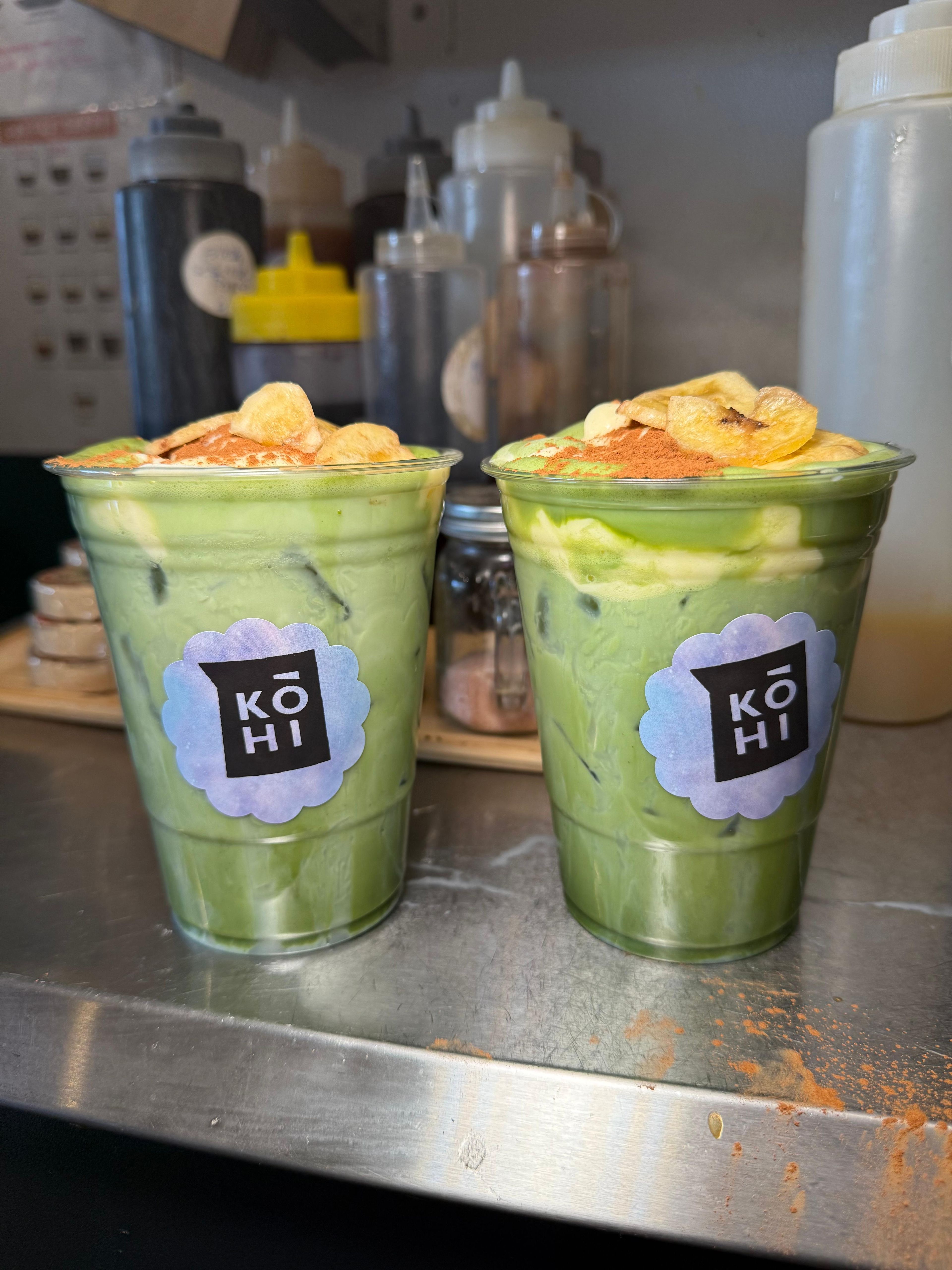 BANANACCINO MATCHA  ( Milk Subtitution not available ).