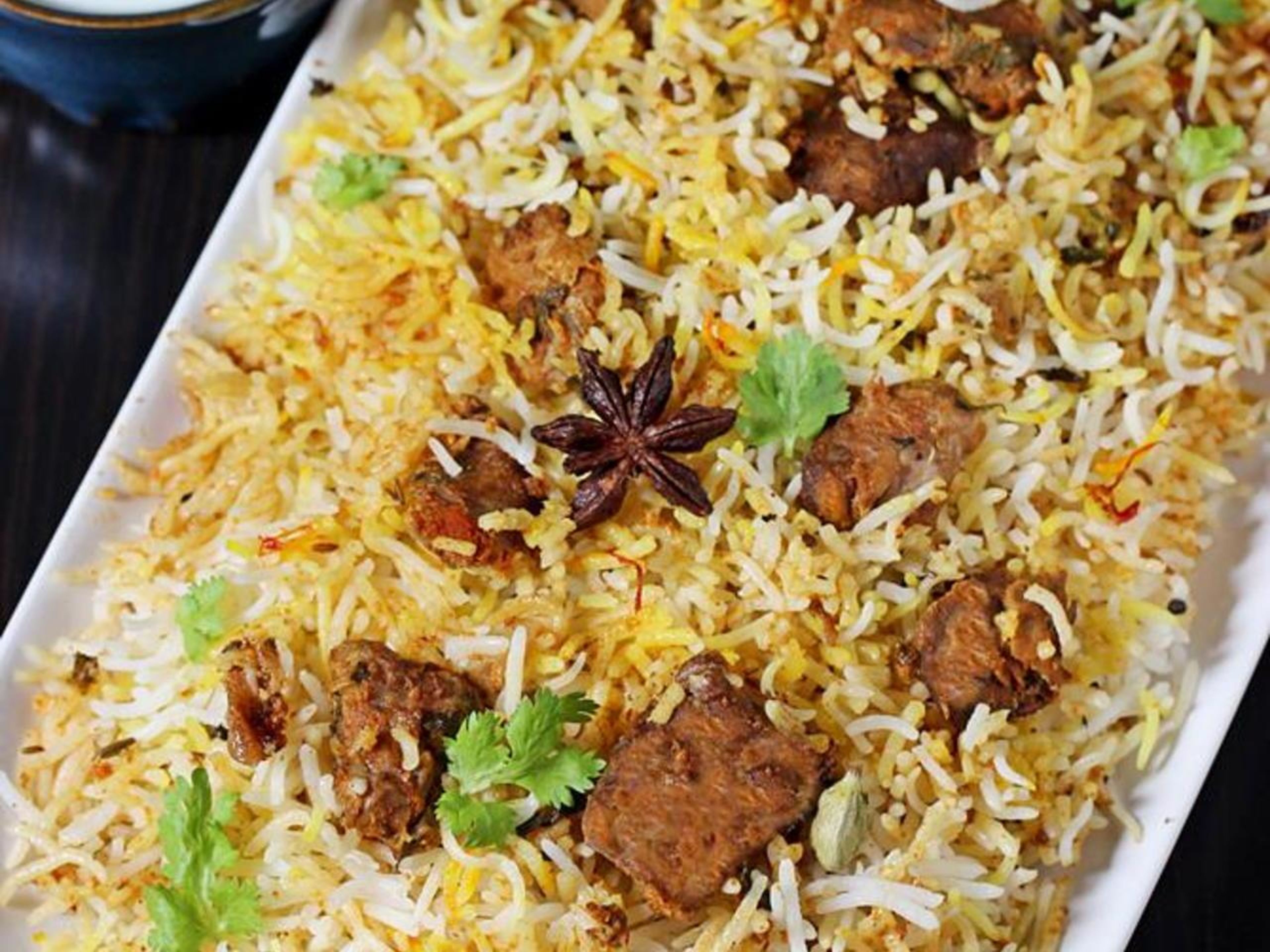 Haveli  Special Goat Biryani.