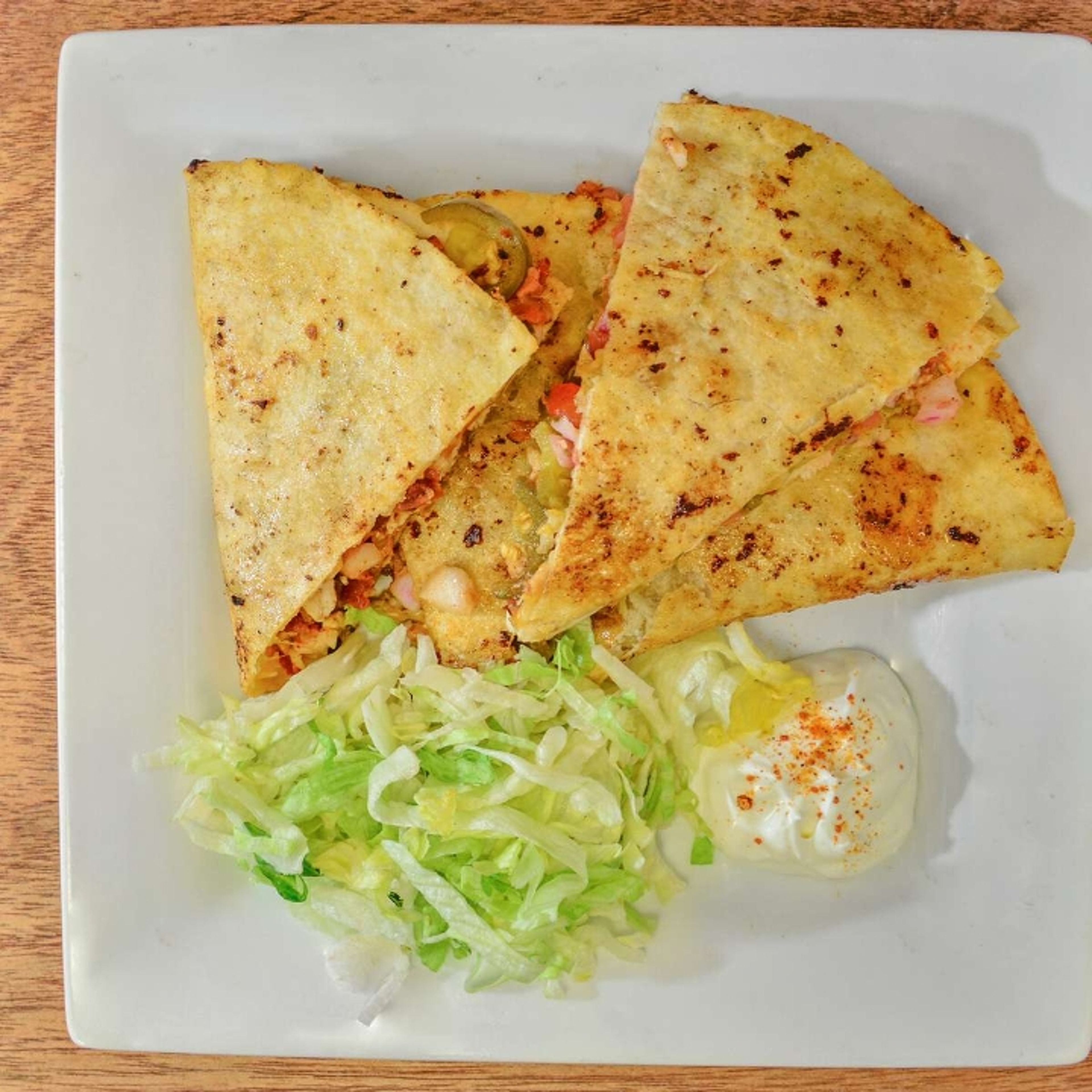 Chicken Quesadillas.