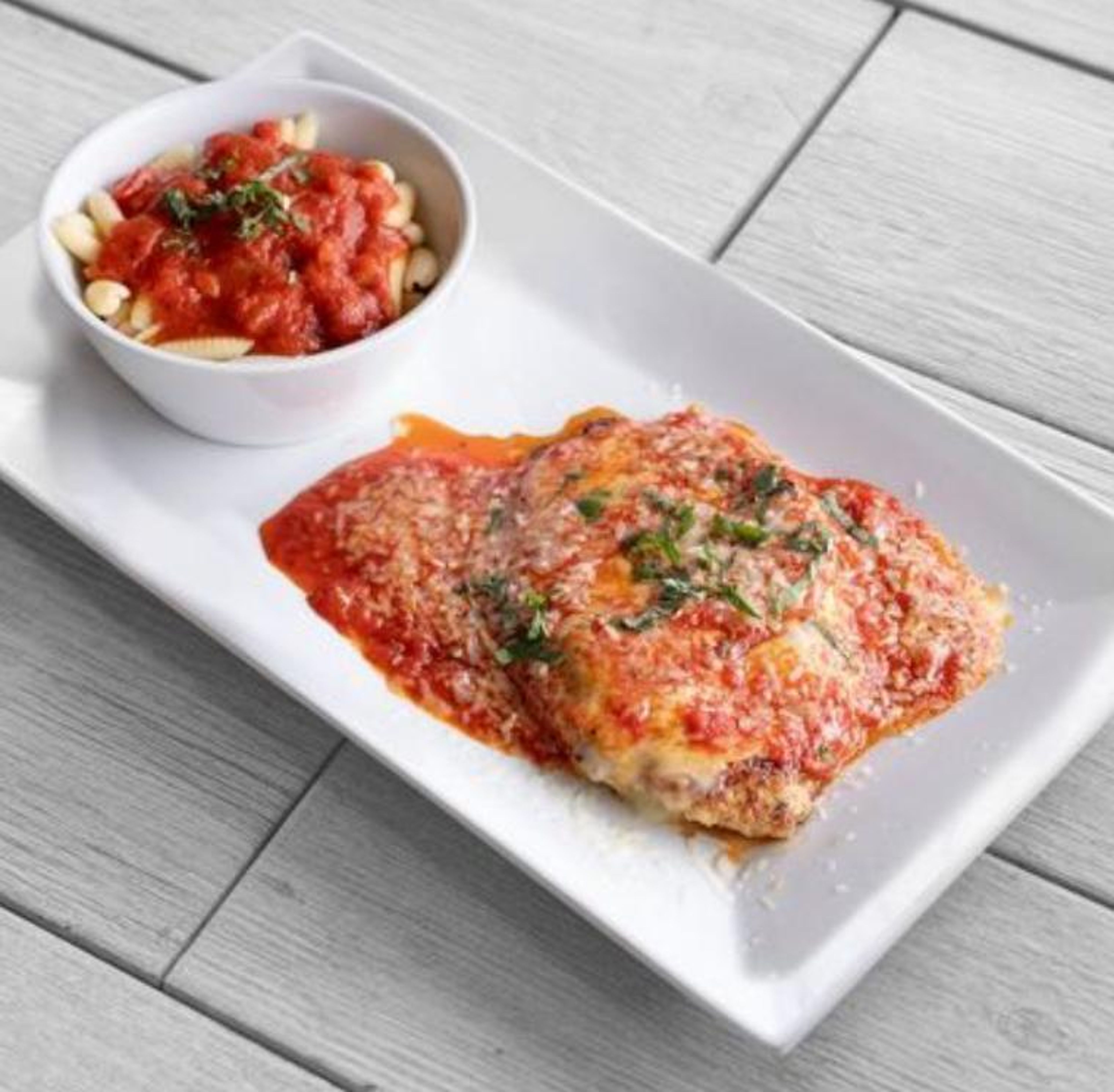 Eggplant Parmigiana.