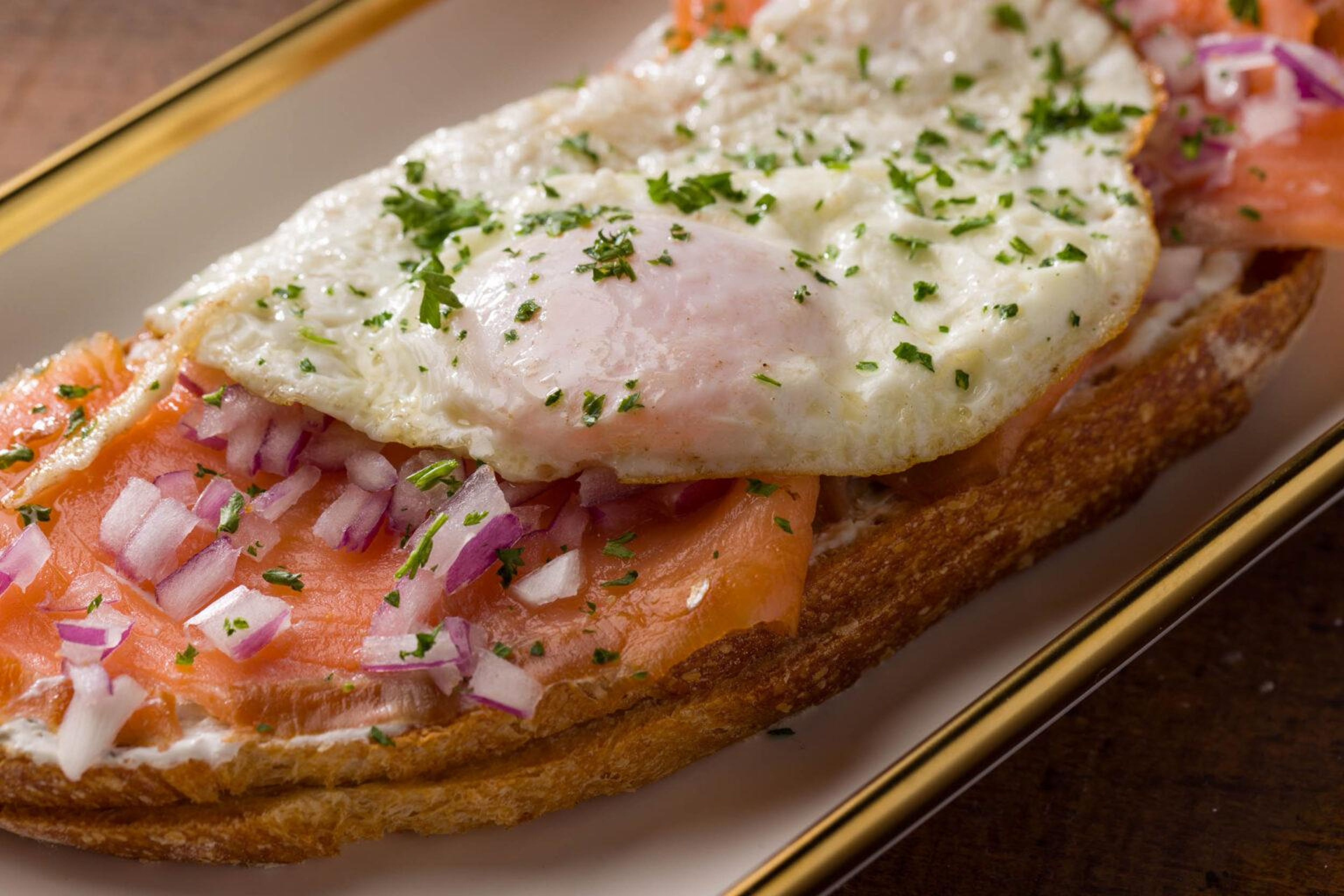 Smoked Salmon Tartine.